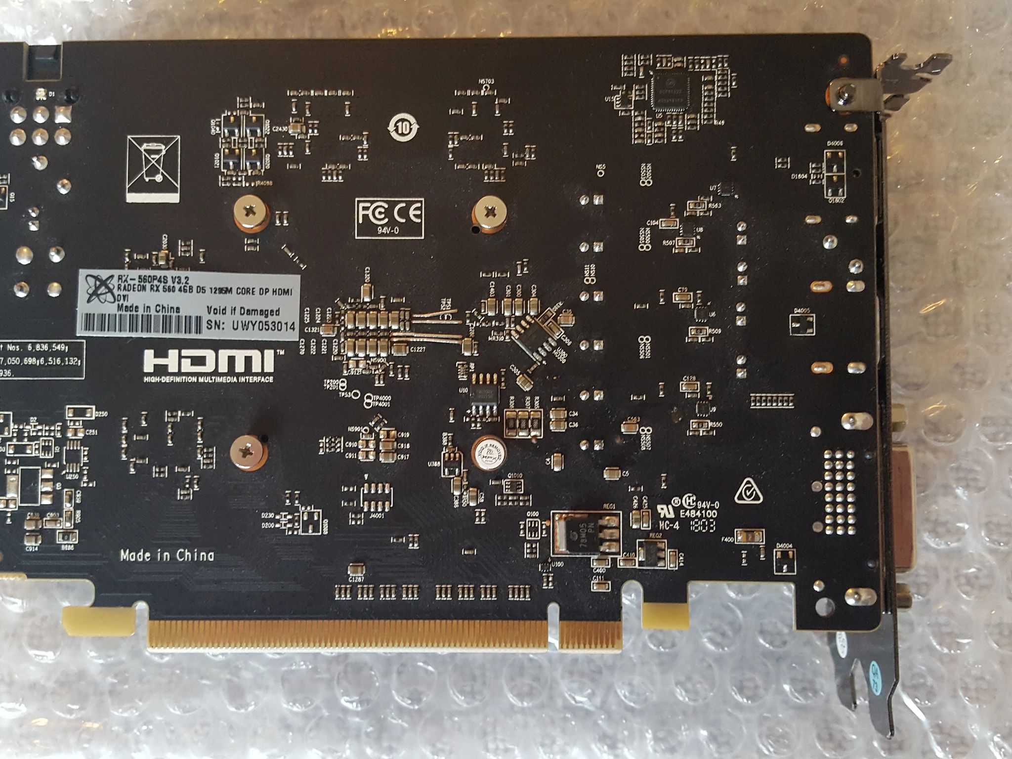 XFX Radeon RX 560 4GB GDDR5 video card - used, good condition