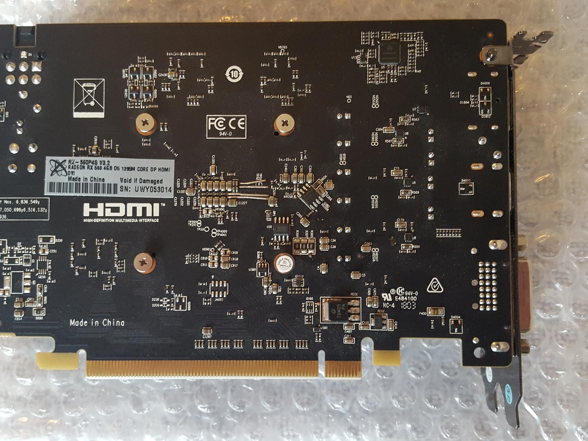 XFX Radeon RX 560 4GB GDDR5 video card - used, good condition