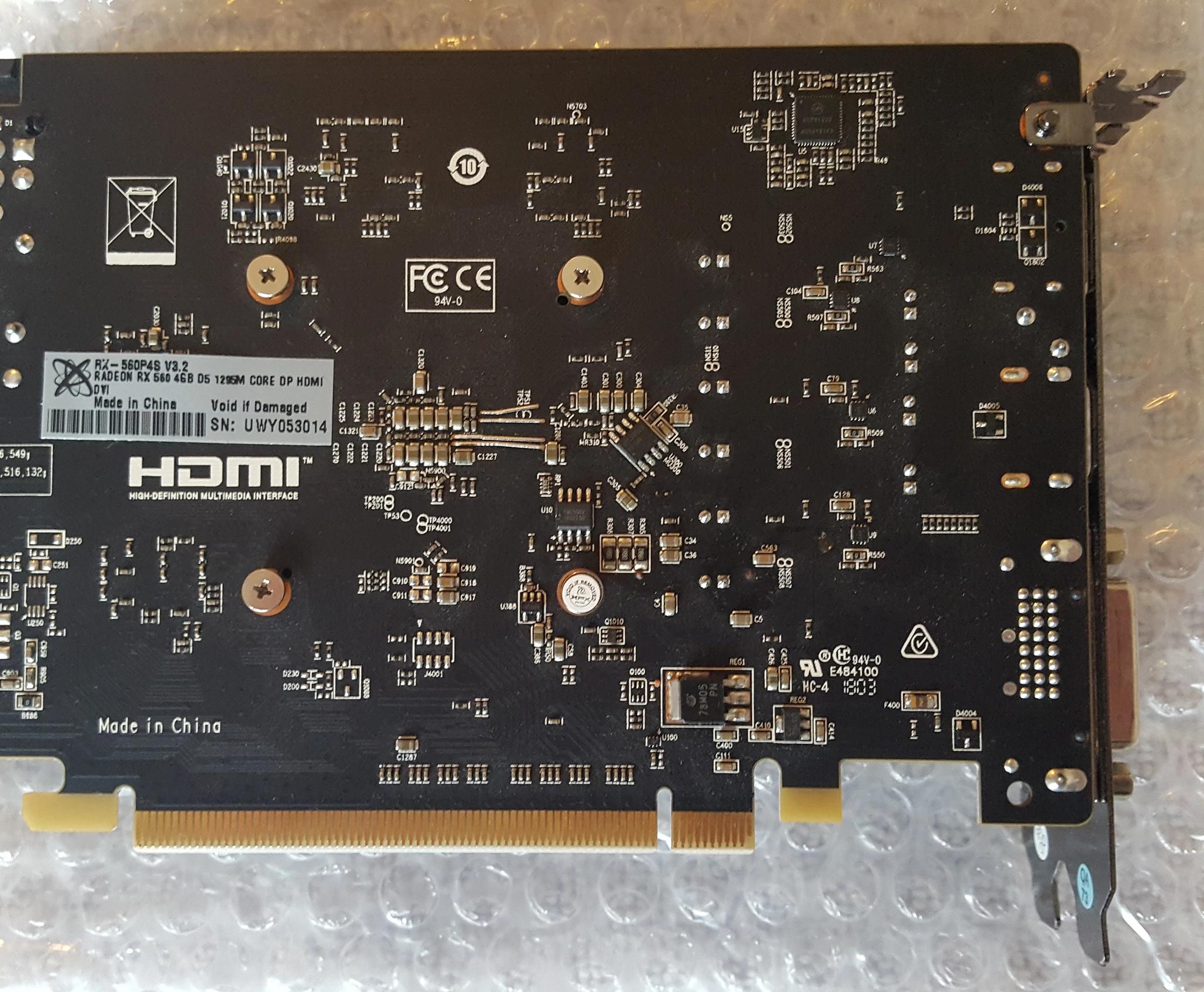 XFX Radeon RX 560 4GB GDDR5 video card - used, good condition