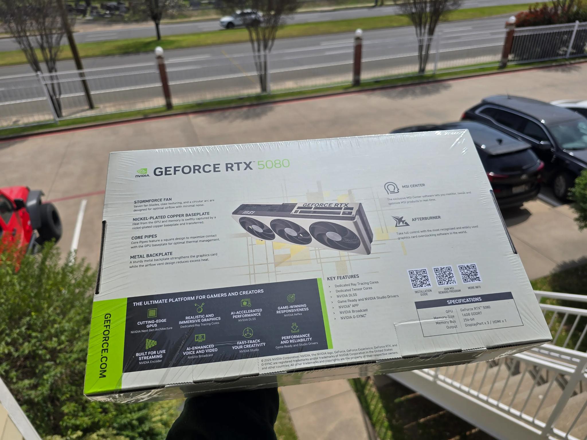 MSI Geforce NVIDIA RTX 5080 INSPIRE 3X OC 16GB Graphics Card USA Ship