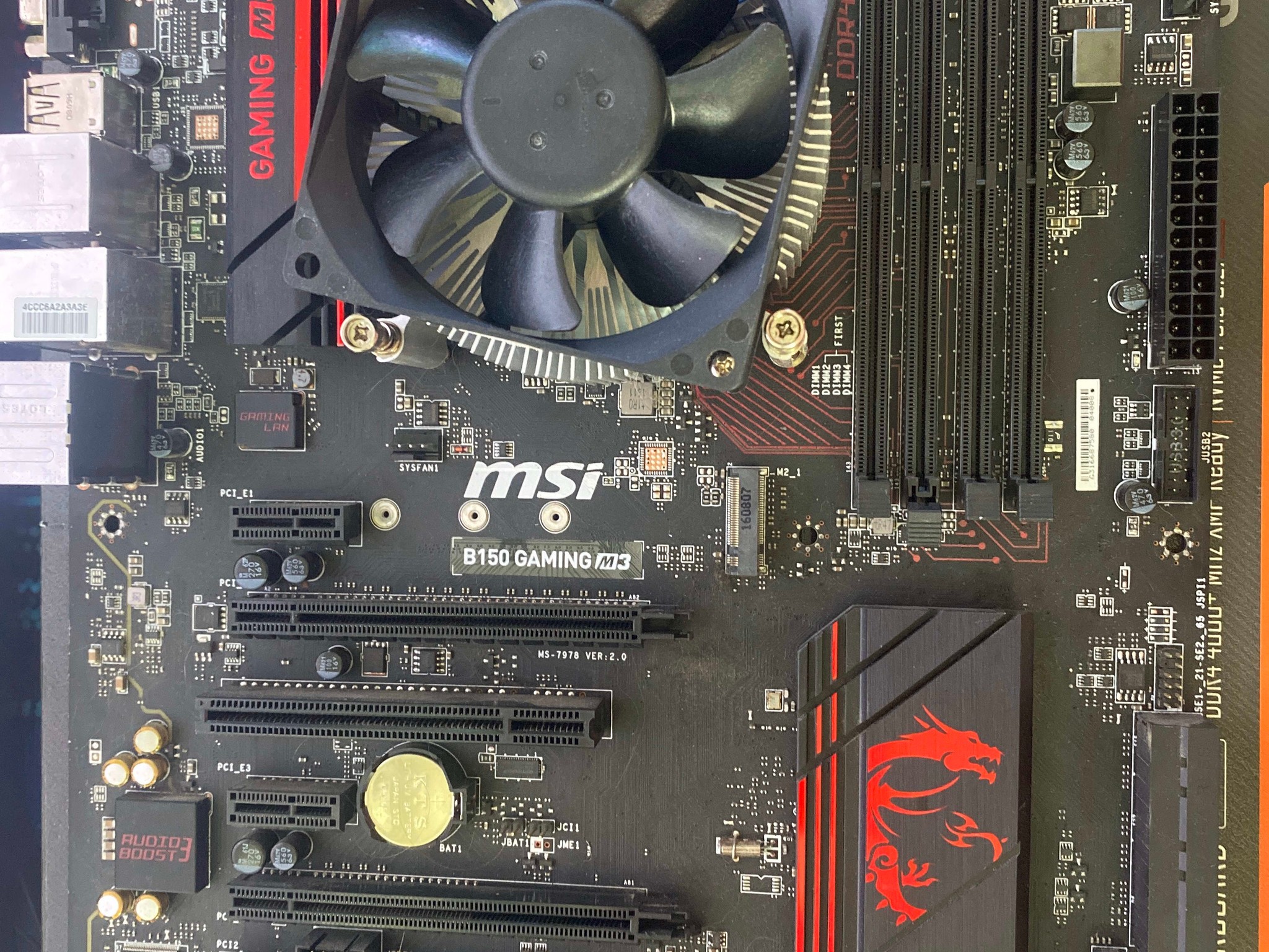 MSI B150 Gaming M3 6th Gen Intel Skylake Motherboard and CPU Combo