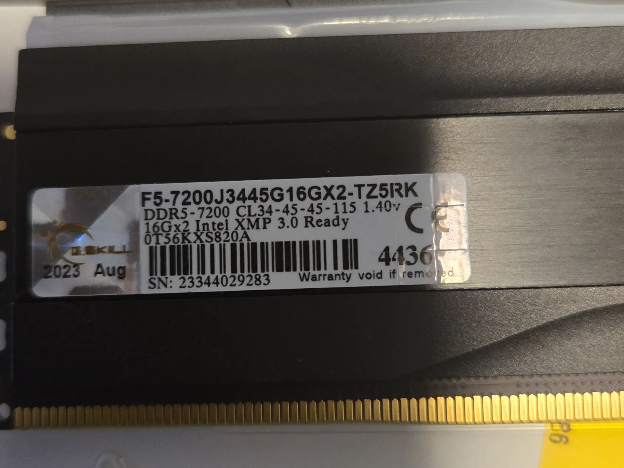 G.SKILL Trident Z5 RGB Series (Intel XMP 3.0) DDR5 RAM 32GB (2x16GB) 7200MT/s CL34-45-45-115 1.40V