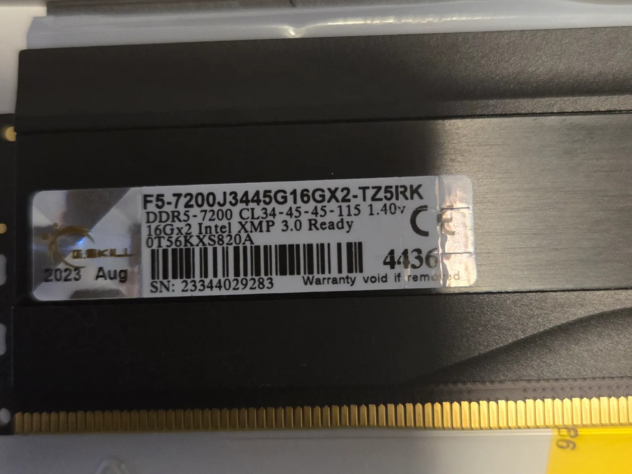 G.SKILL Trident Z5 RGB Series (Intel XMP 3.0) DDR5 RAM 32GB (2x16GB) 7200MT/s CL34-45-45-115 1.40V