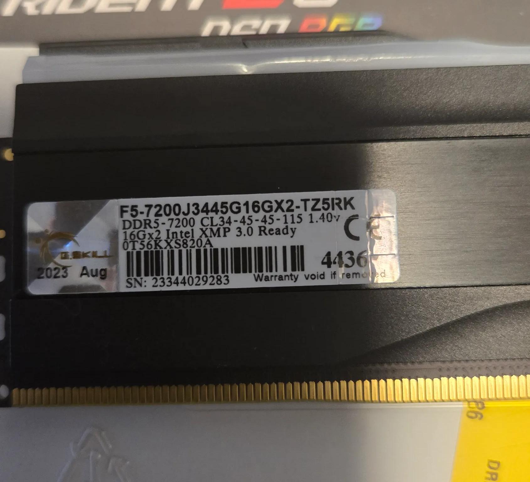 G.SKILL Trident Z5 RGB Series (Intel XMP 3.0) DDR5 RAM 32GB (2x16GB) 7200MT/s CL34-45-45-115 1.40V