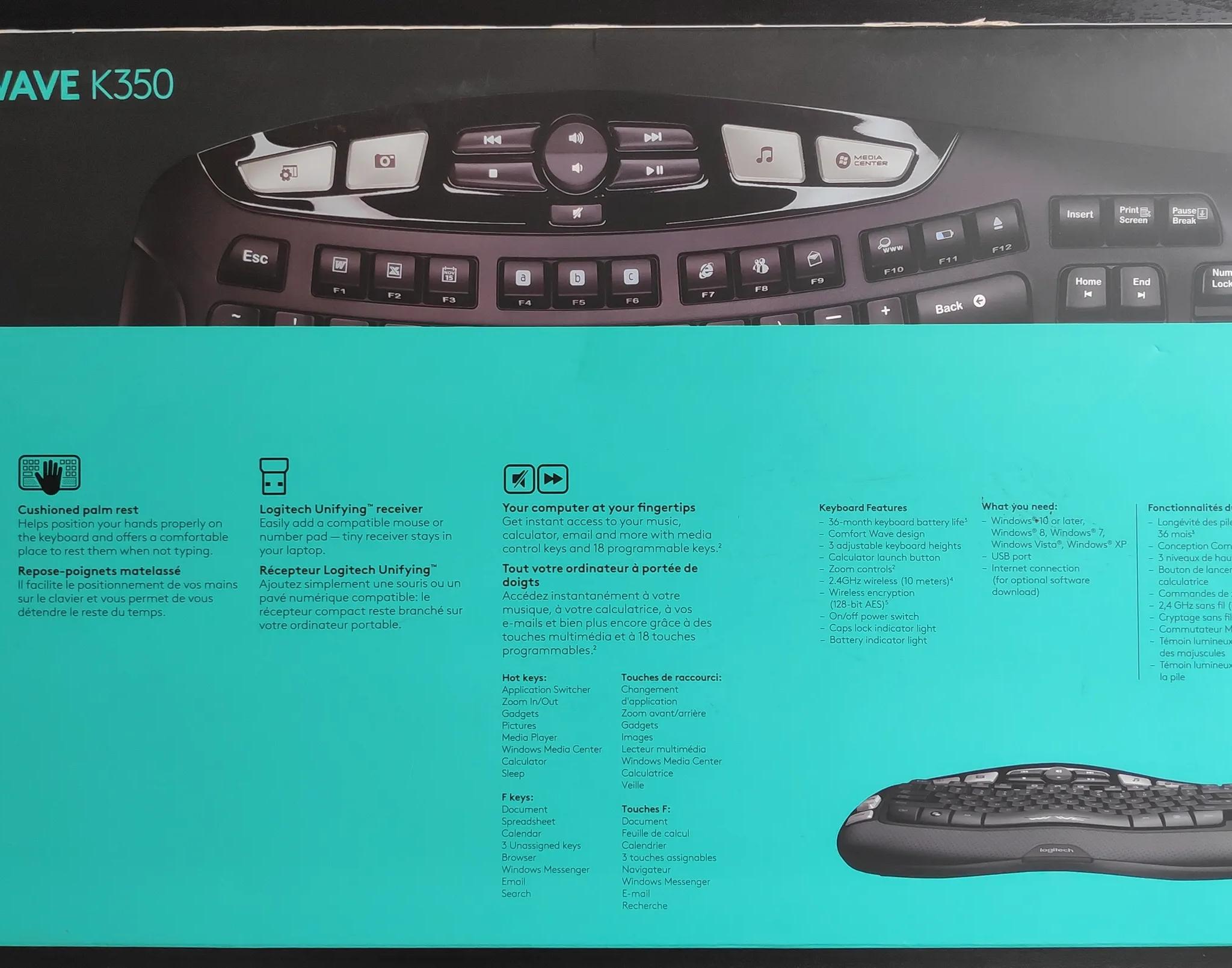 Logitech Comfort Wave K350 Wireless Keyboard