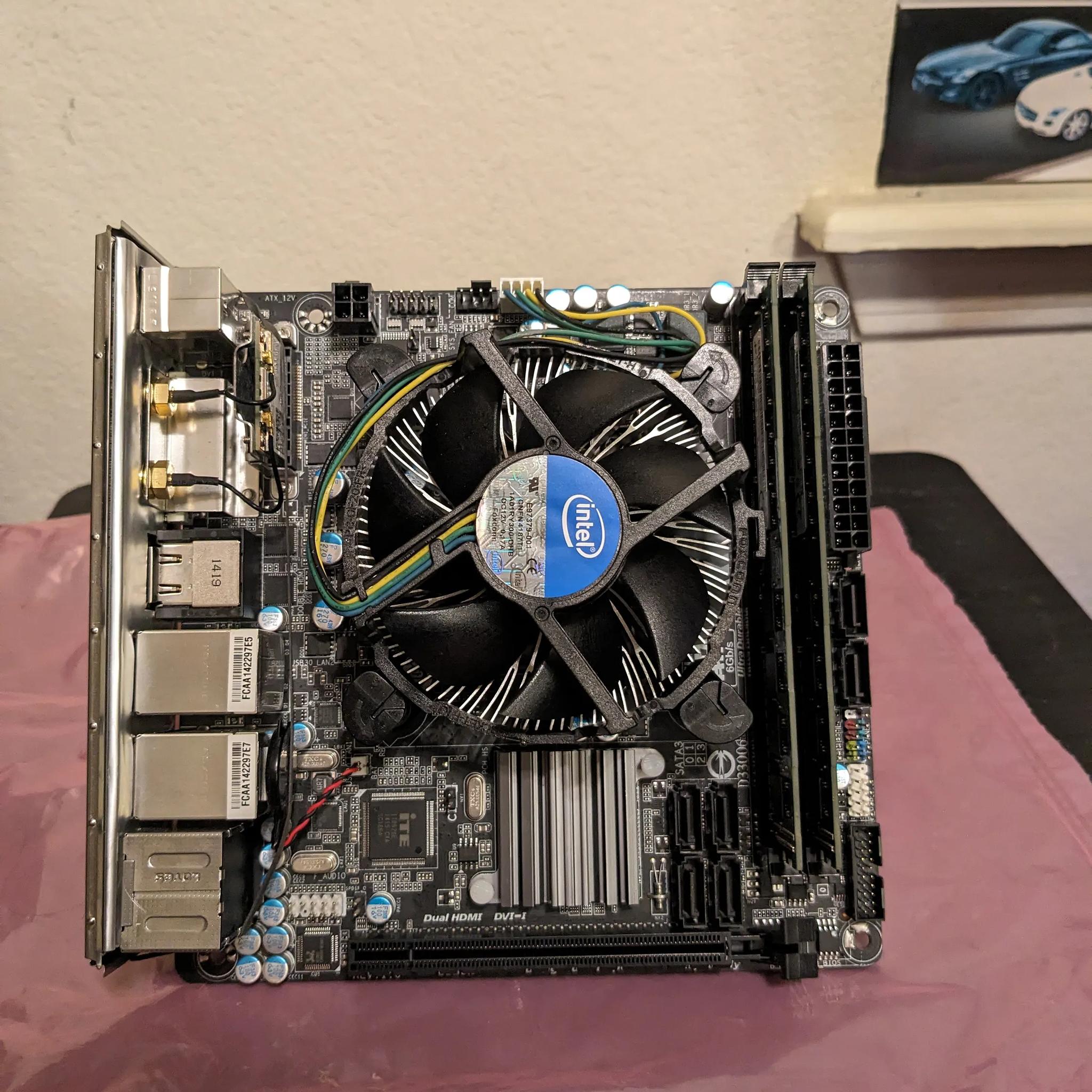 Gigabyte H97N-WIFI Mini ITX LGA 1150 Motherboard, i3-4150 CPU, 8GB RAM, Cooler, Combo! Tested!