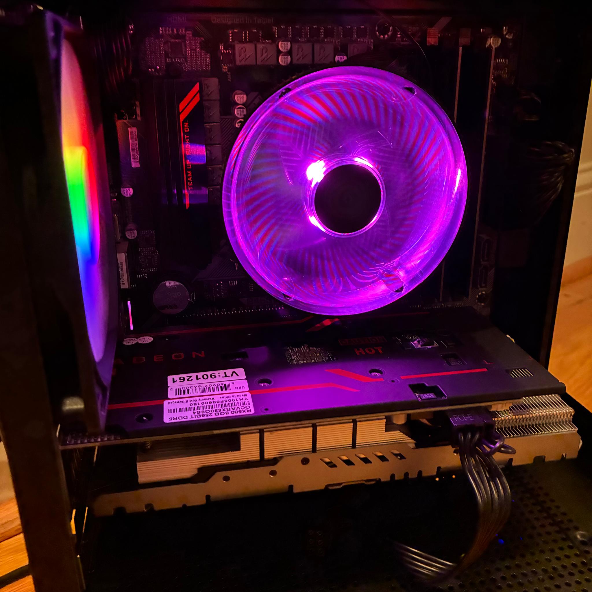R5 5600 RX 580 8GB CUSTOM GAMING PC 16GB DDR4 512GB SSD WIFI 6E RGB WINDOWS 10/11