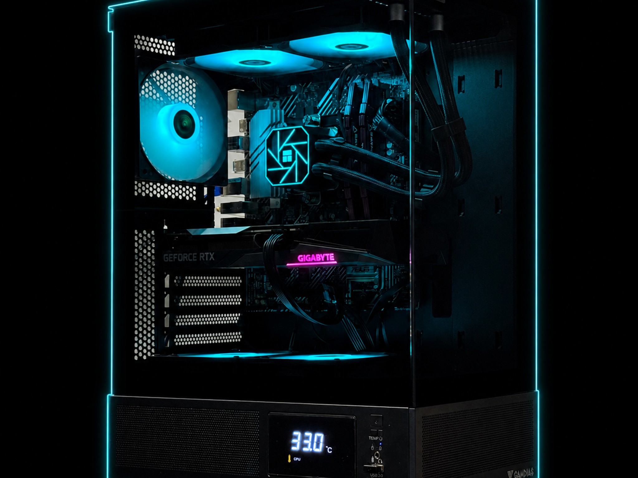 i9-10900KF / RTX 3060 / 16GB Ram / 500GB SSD / Liquid cooled computer
