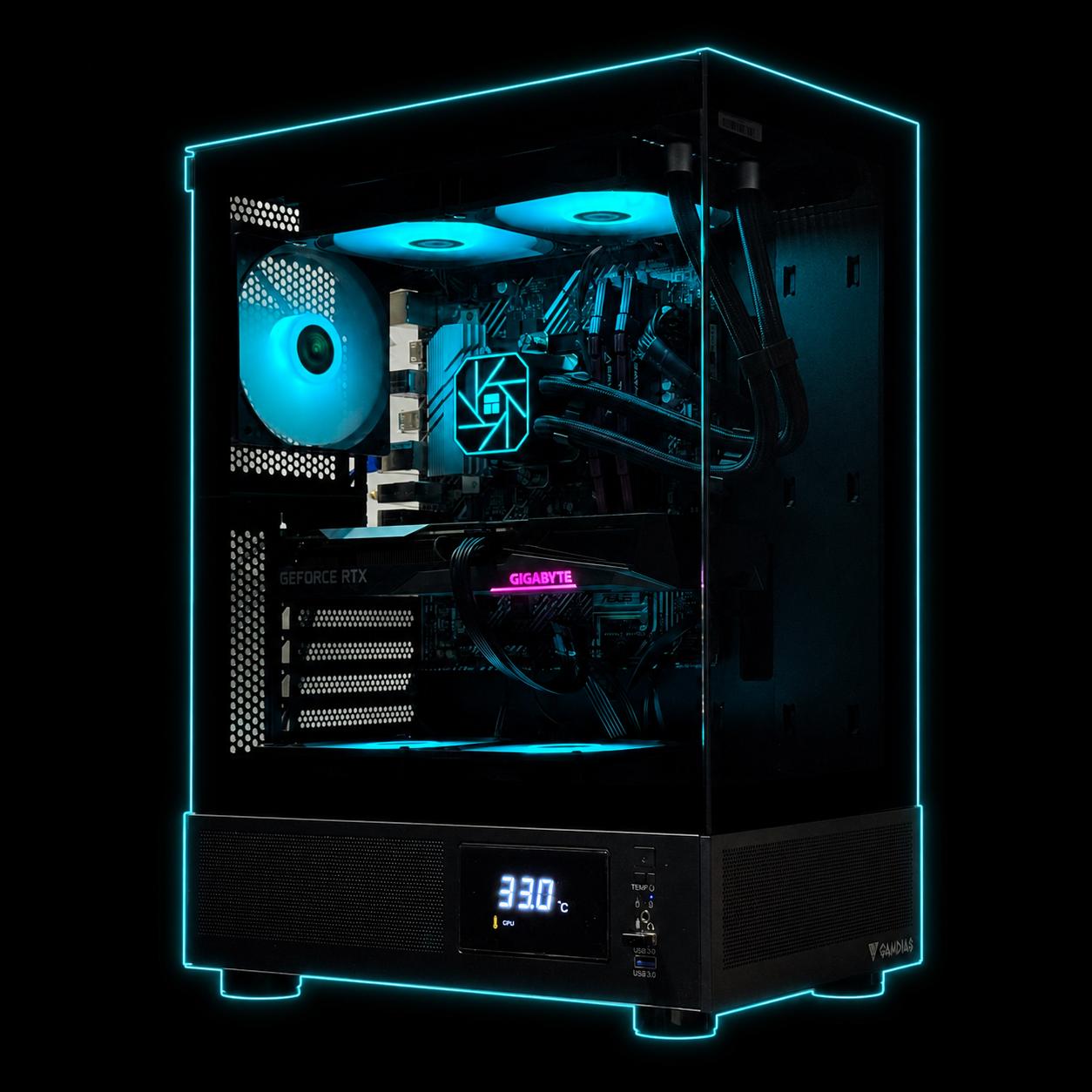 i9-10900KF / RTX 3060 / 16GB Ram / 500GB SSD / Liquid cooled computer