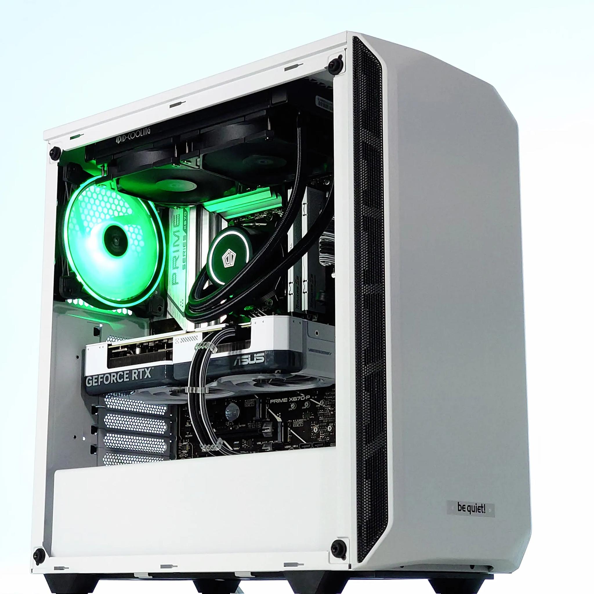 🤍🩷Liquid Cooled Gaming PC🏁Nvidia RTX 4060 8GB🏁AMD Ryzen 5 7500F🏁32GB DDR5 Ram🏁1TB NVME SSD