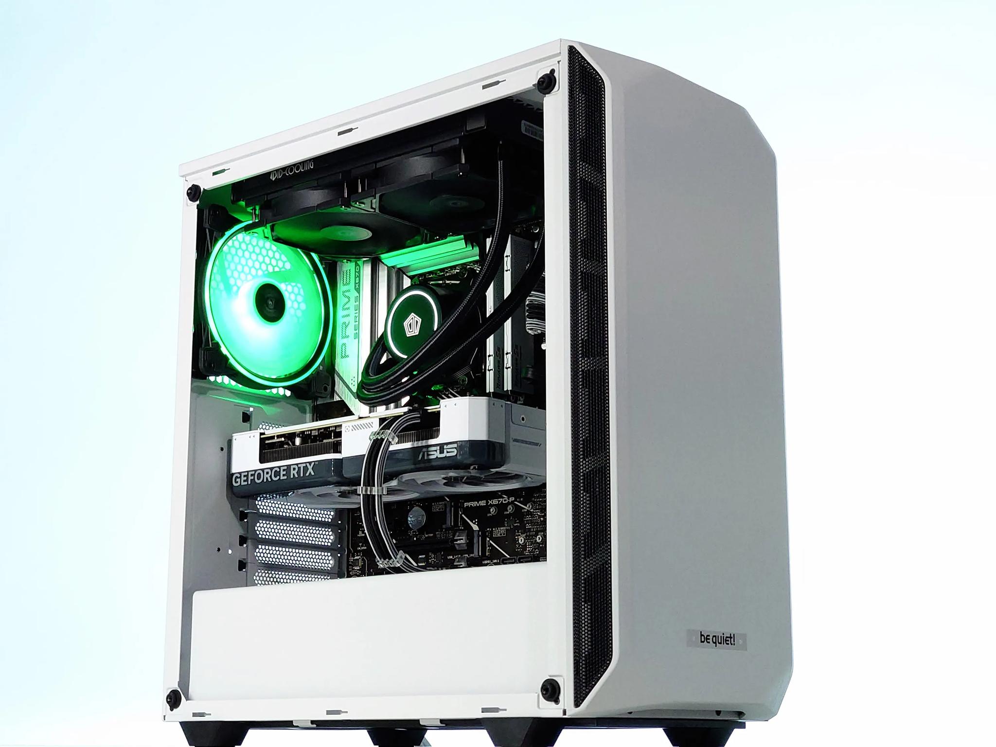 🤍🩷Liquid Cooled Gaming PC🏁Nvidia RTX 4060 8GB🏁AMD Ryzen 5 7500F🏁32GB DDR5 Ram🏁1TB NVME SSD