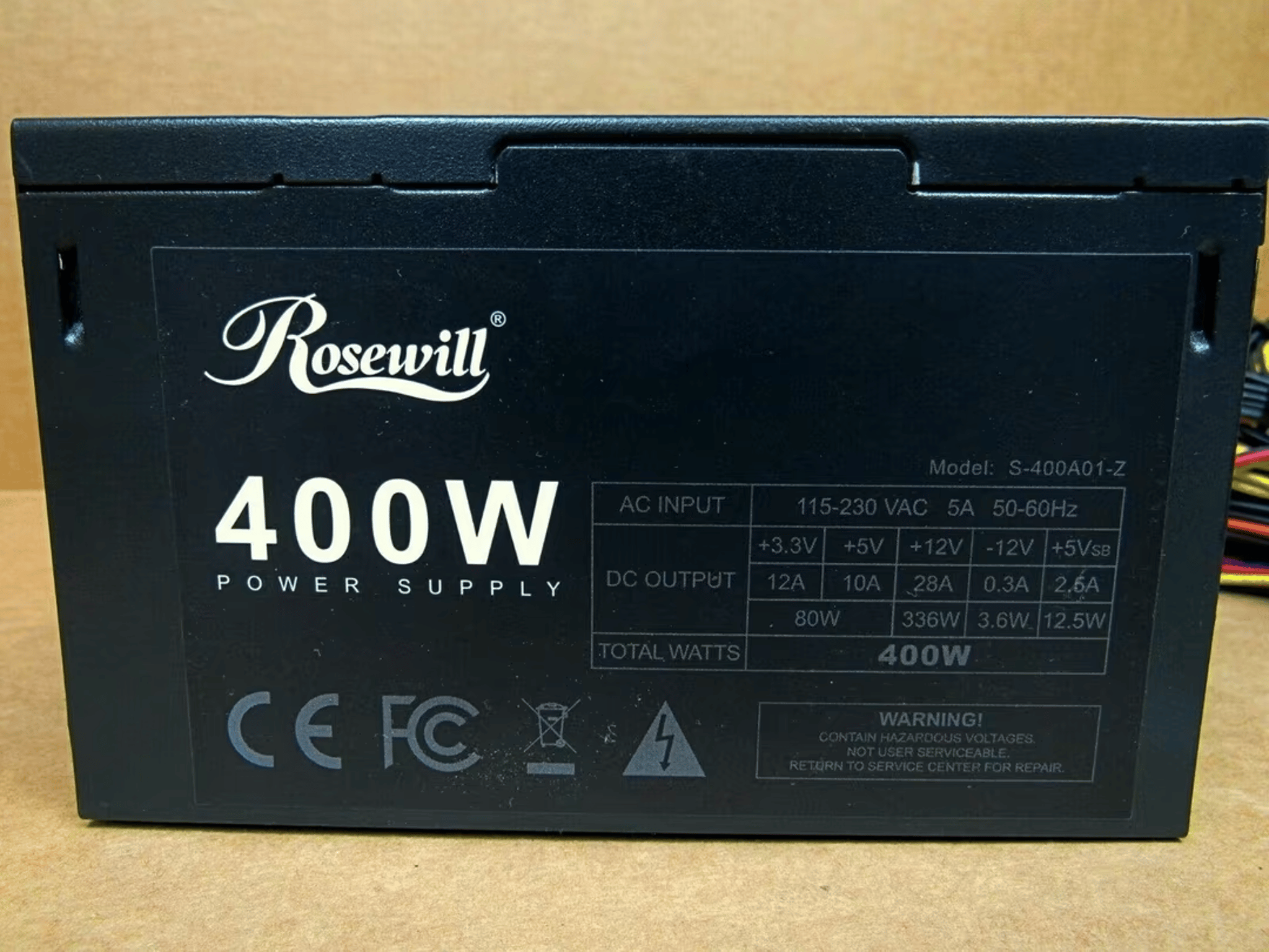 Rosewill 400W Power Supply (Non-Modular)