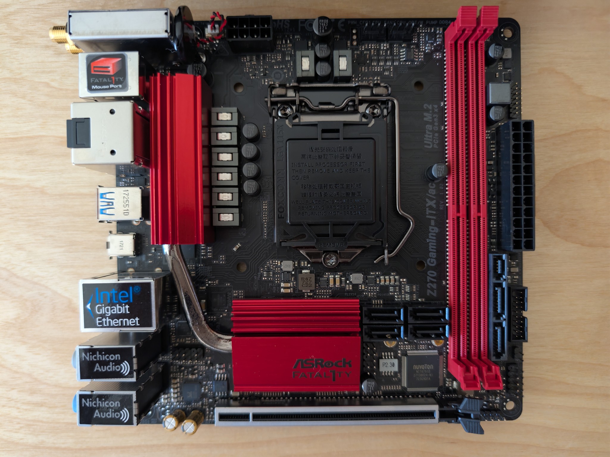 ASRock Fatal1ty Z270 Gaming-ITX/ac Mini-ITX Motherboard | WiFi | Retail Box