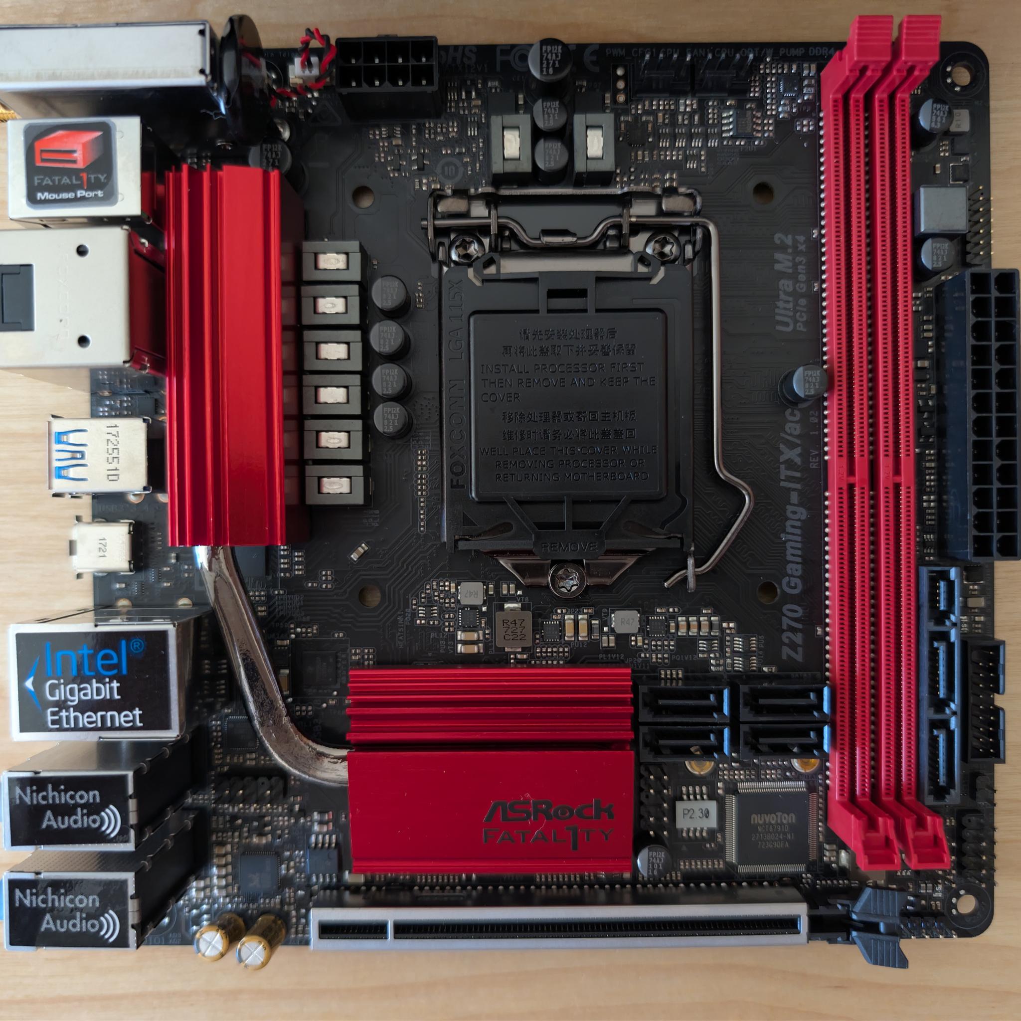 ASRock Fatal1ty Z270 Gaming-ITX/ac Mini-ITX Motherboard | WiFi | Retail Box