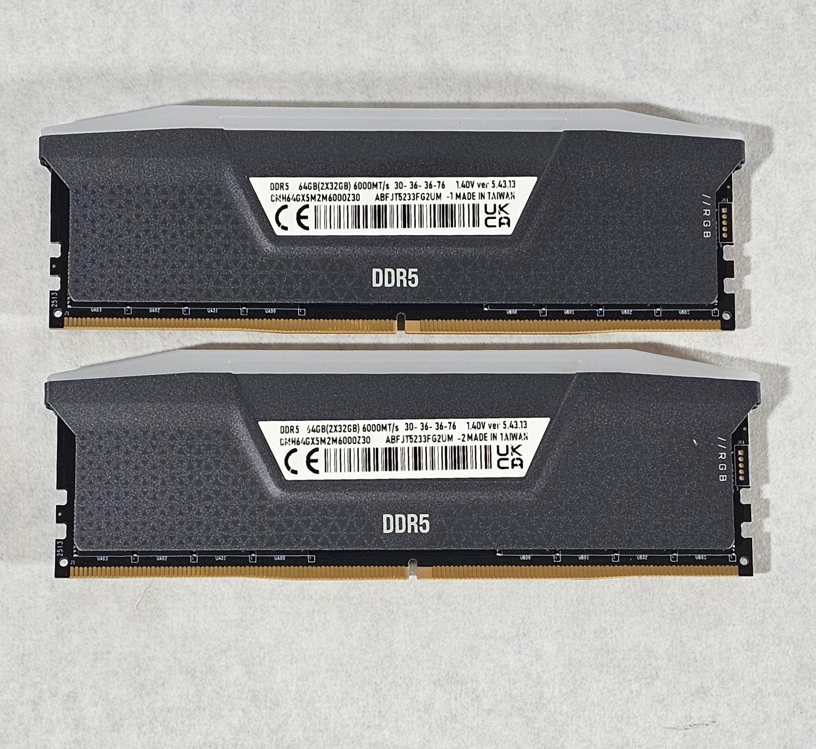 Corsair Vengeance RGB 64GB DDR5-6200 (2x32GB) - Image 3