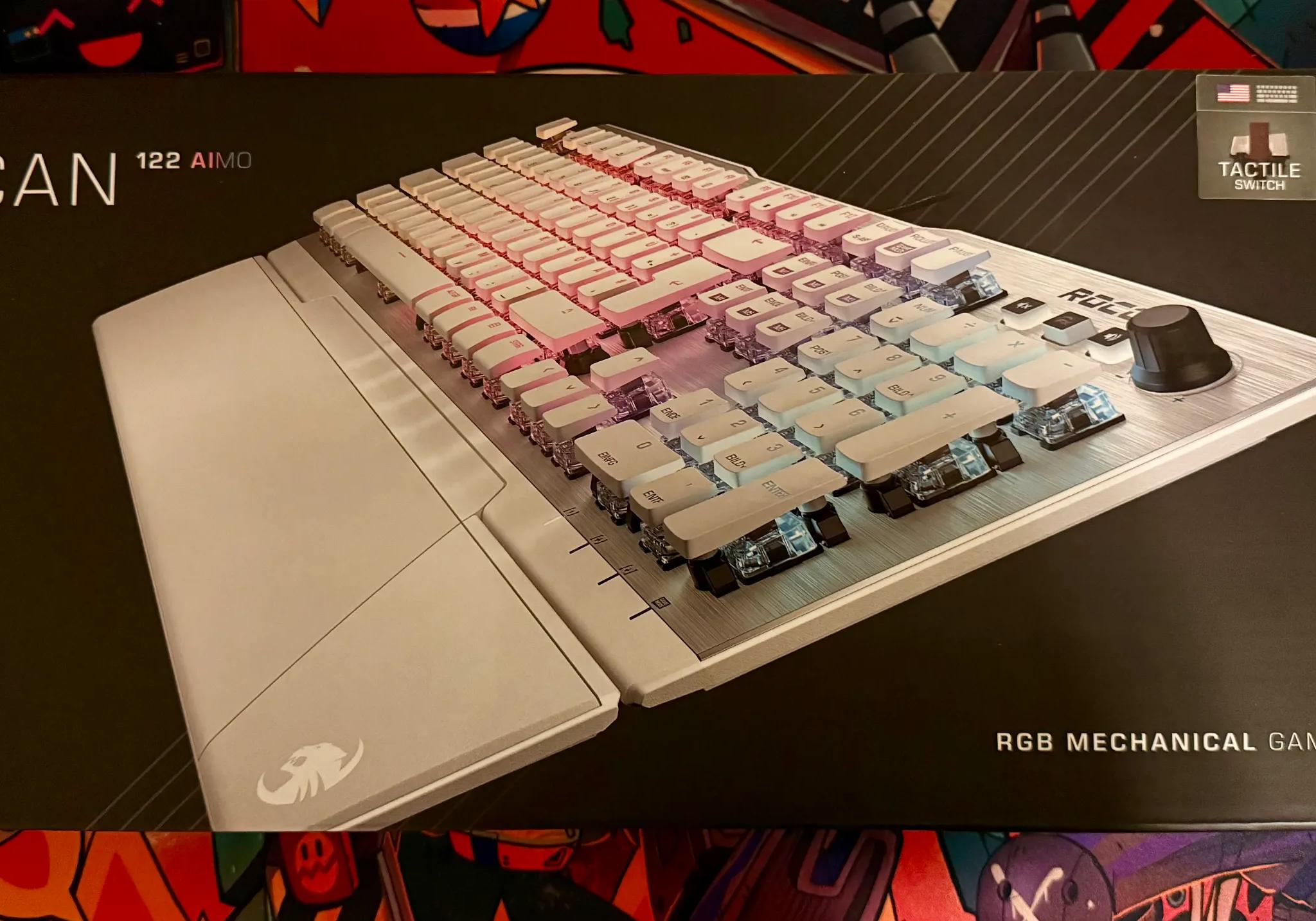BNIB ROCCAT Vulcan 122 Full-size Mechanical PC Gaming Keyboard- Tactile Titan Switch (Arctic White)