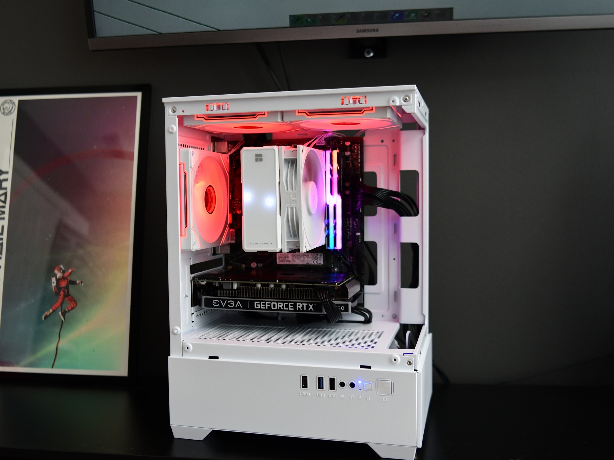 EVGA RTX 2060 White Gaming PC — Ryzen 5 3500X / 16GB / 512GB NVMe — Digital Temp Display