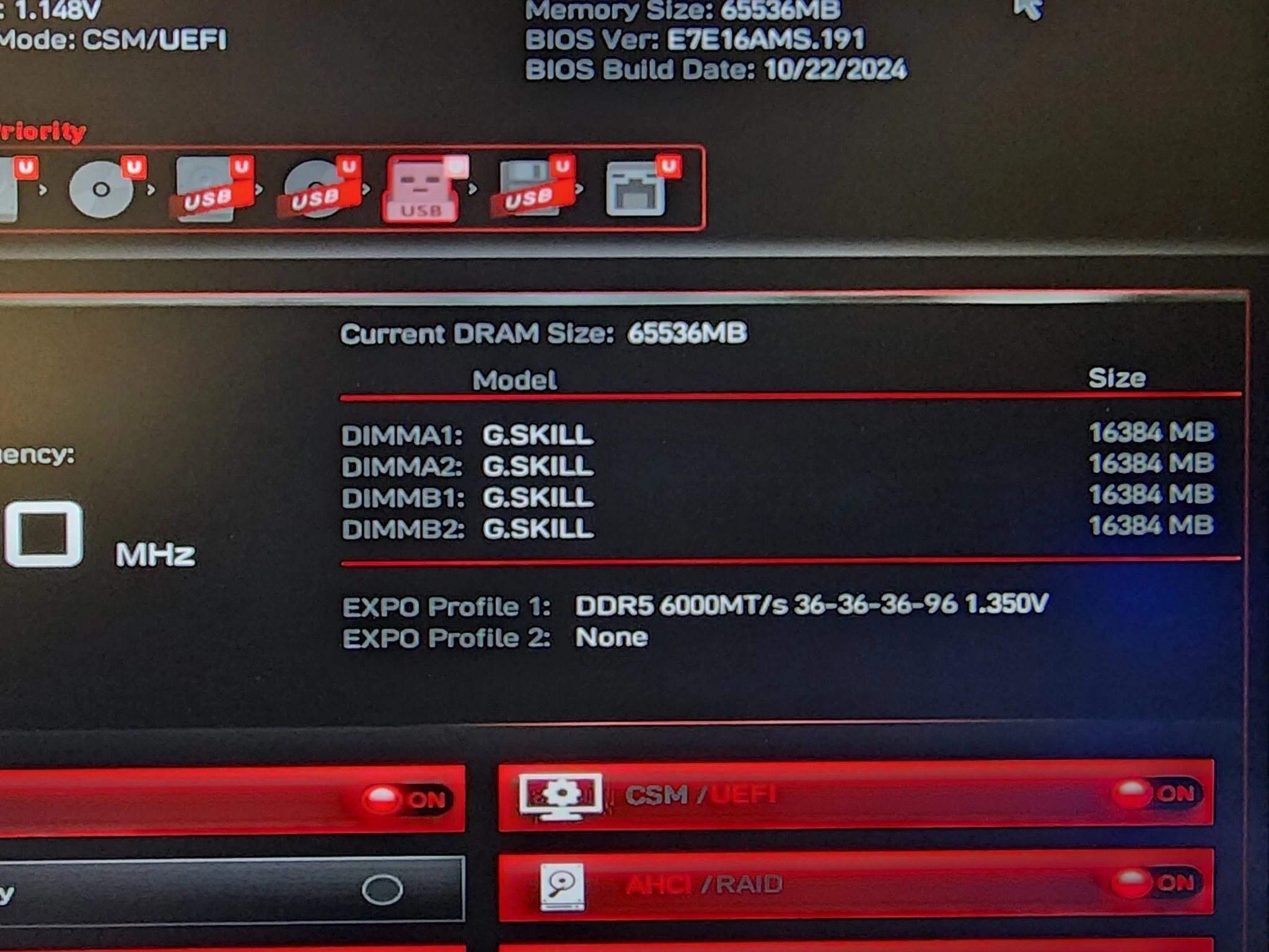 UPDATED BIOS MSI X670E GAMING PLUS WIFI AM5 DDR5 ATX Motherboard