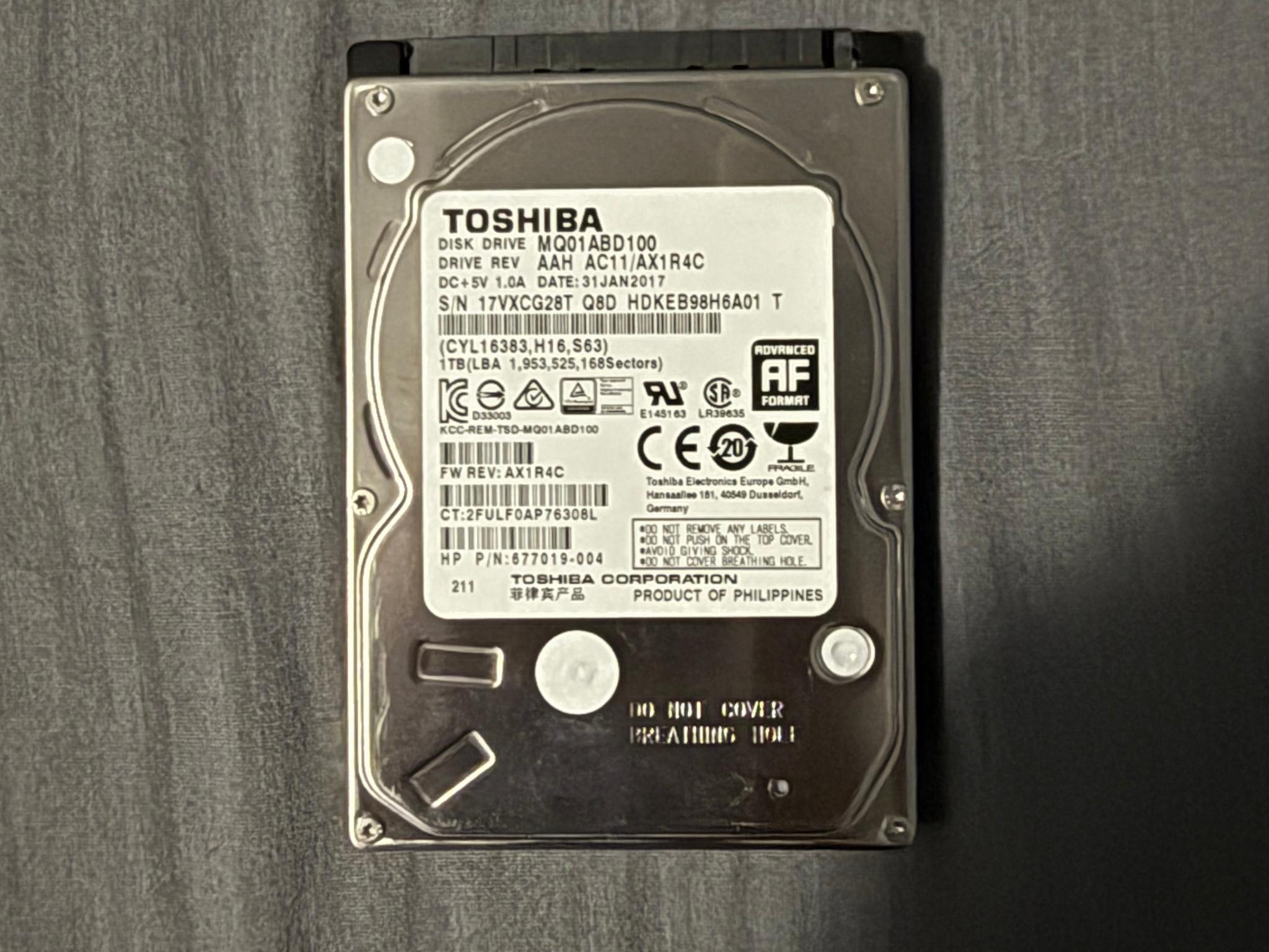 1TB Toshiba HDD