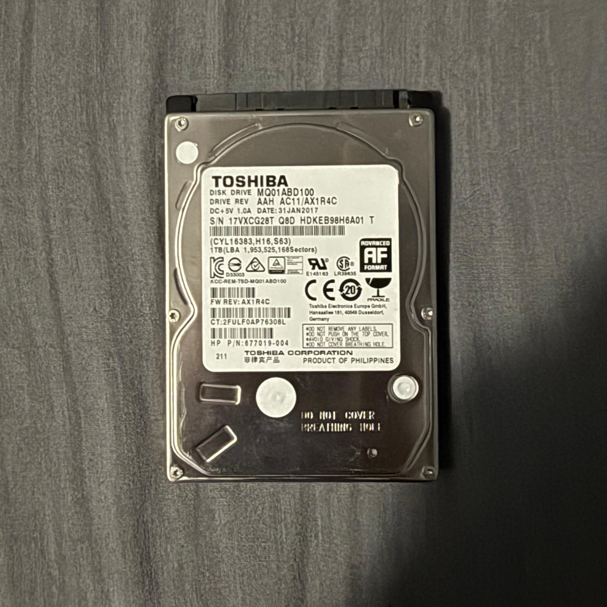 1TB Toshiba HDD