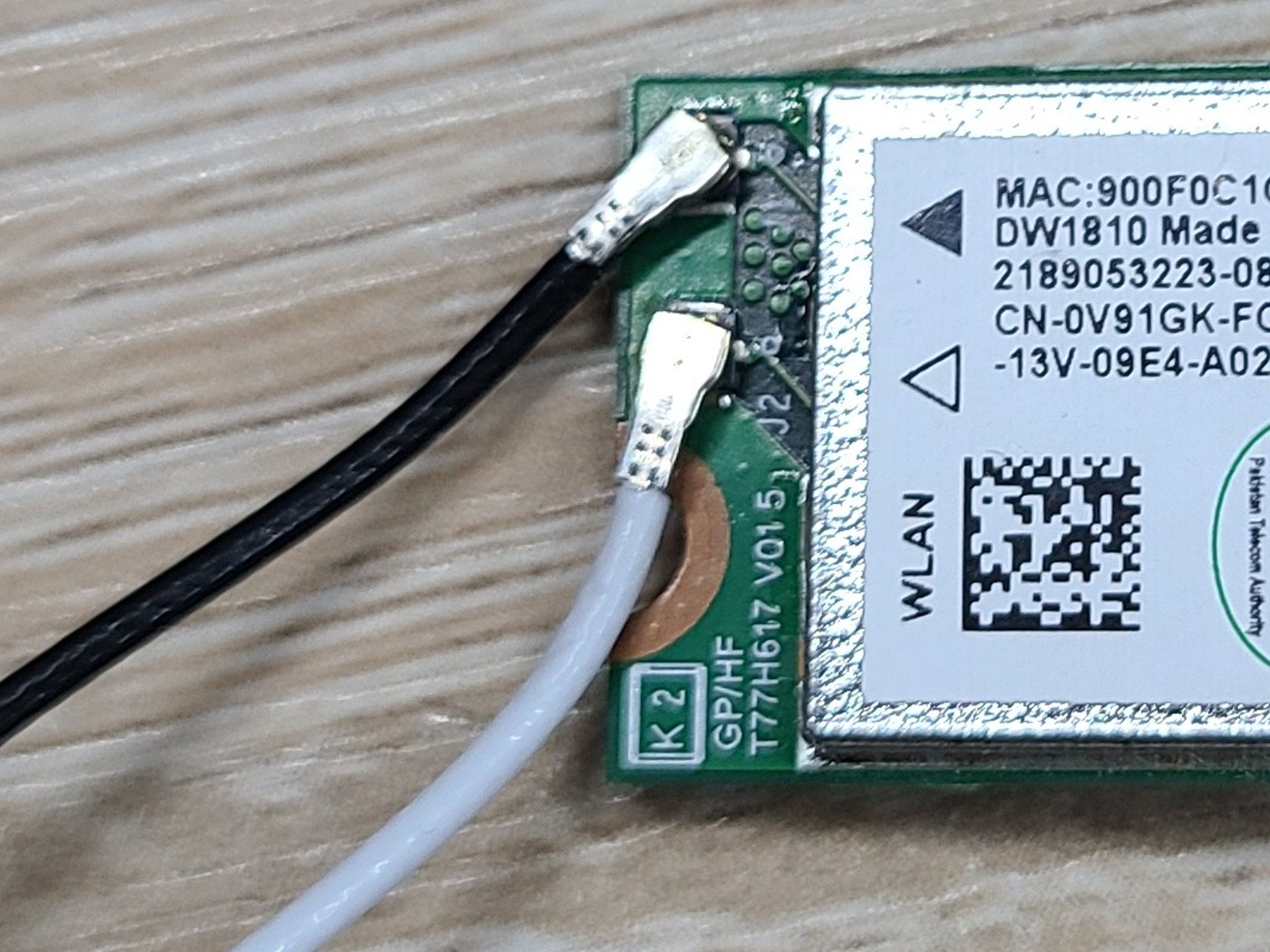 QCNFA435 QCA9377 802.11ac 433Mbps M.2 NGFF WiFi Adapter Wireless WLAN Card W/Bluetooth 4.1 for Dell