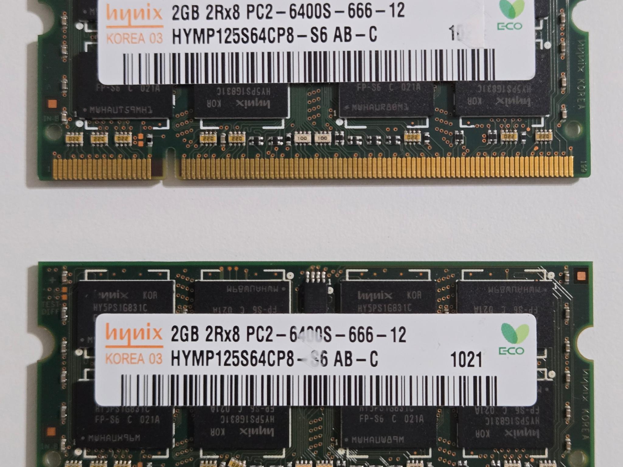 4GB (2x2GB) DDR2 Laptop RAM | Hynix HYMP125S64CP8-S6