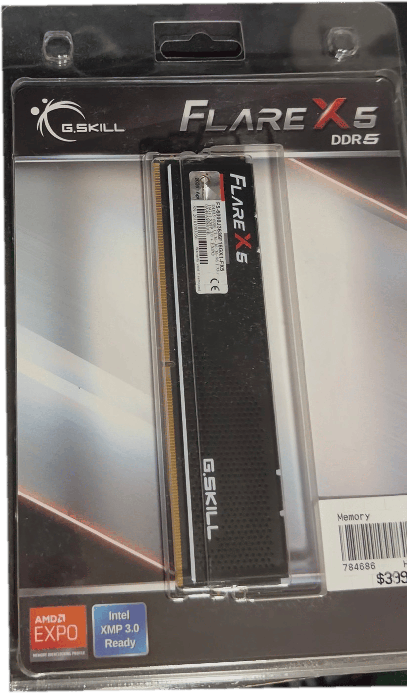 G.Skill FlareX5 1x16GB DDR5 6000 MT/s CL36 Ram