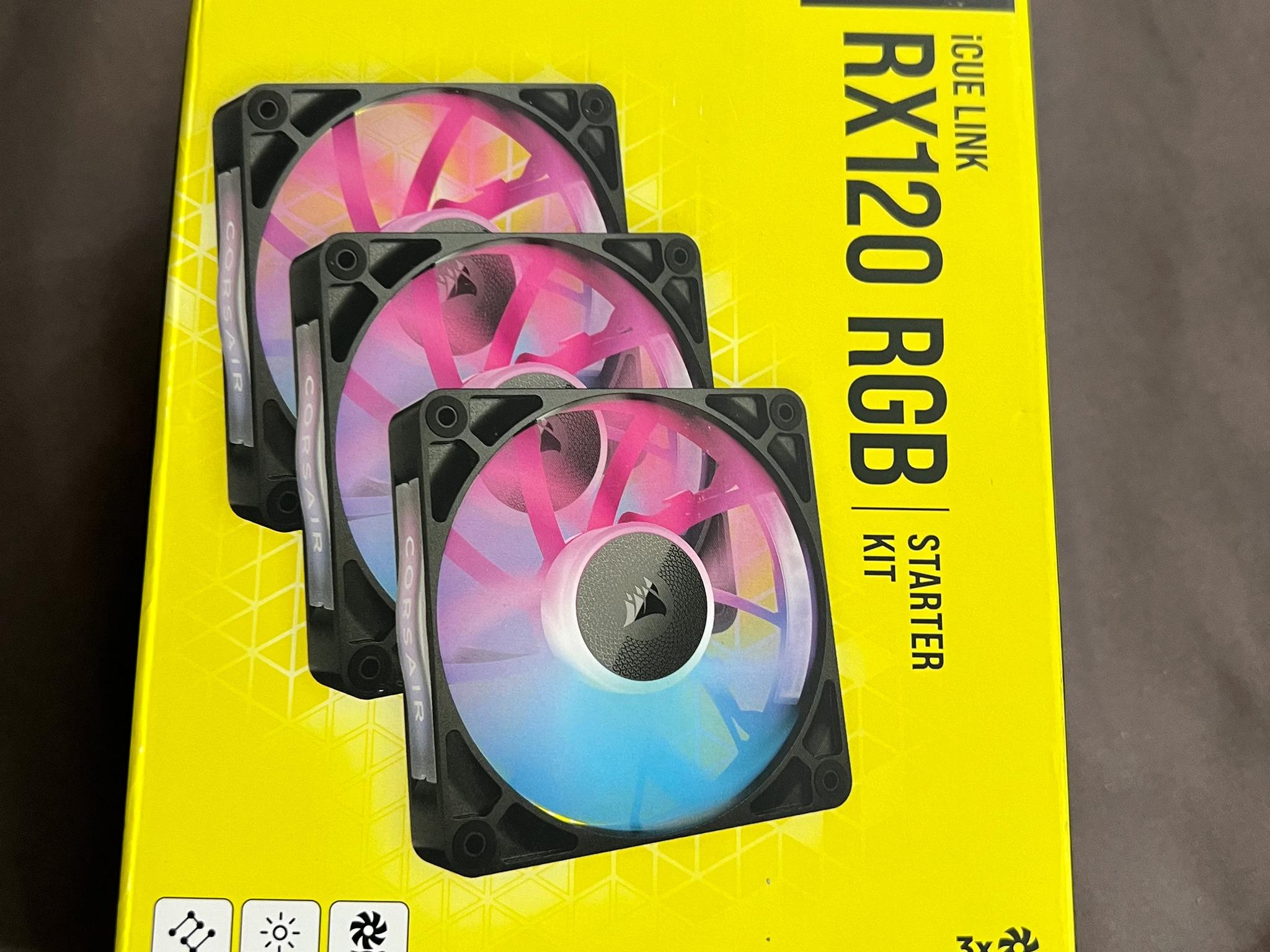 CORSAIR iCUE LINK RX120 RGB STARTER KIT 2x Fans