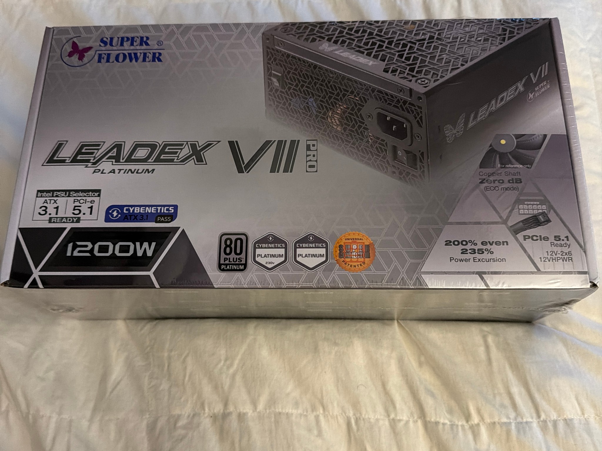 FLAGSHIP Super Flower Leadex VII Pro 1200W Platinum White | ATX 3.1 PCI-e 5.1 | RTX 5090+ READY