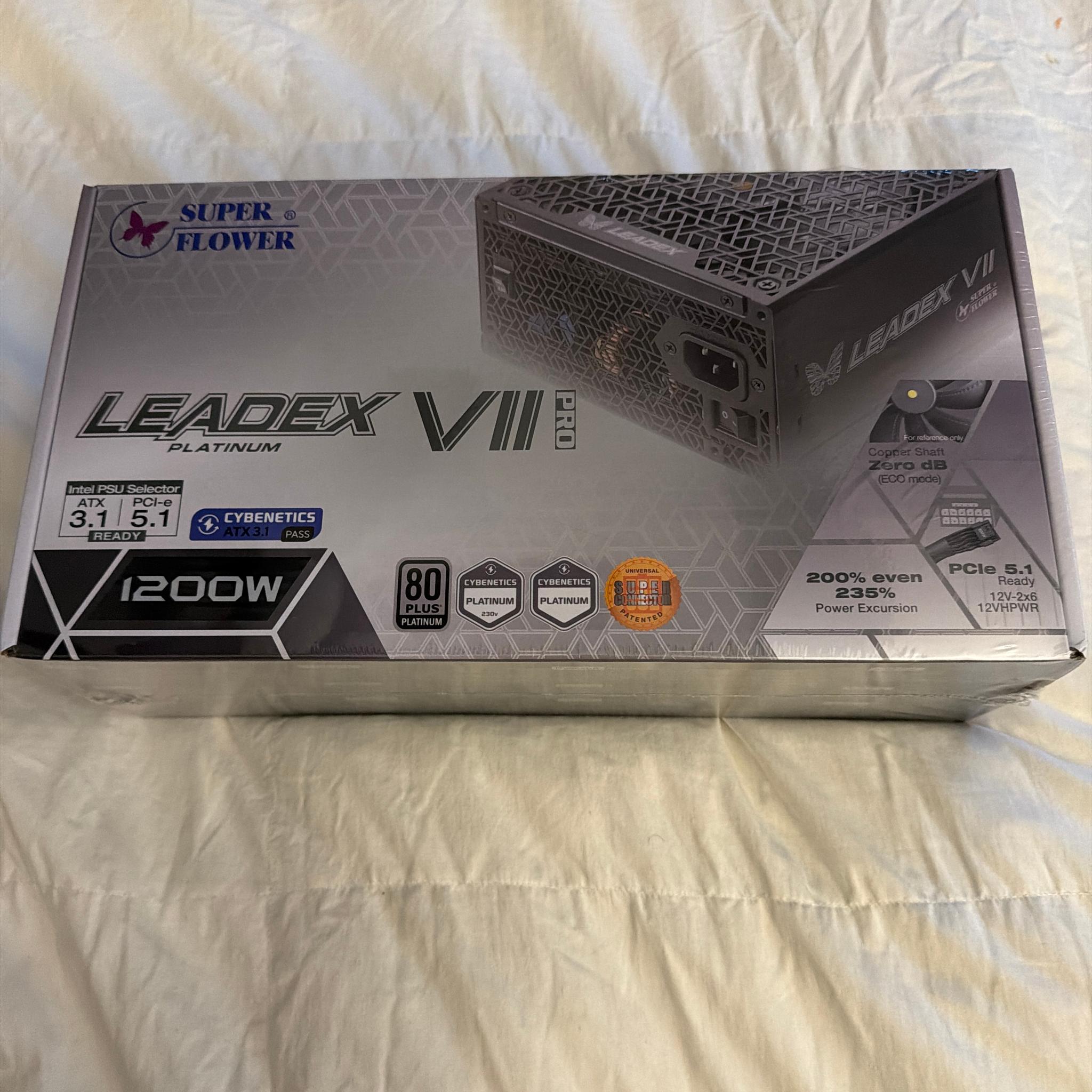 FLAGSHIP Super Flower Leadex VII Pro 1200W Platinum White | ATX 3.1 PCI-e 5.1 | RTX 5090+ READY