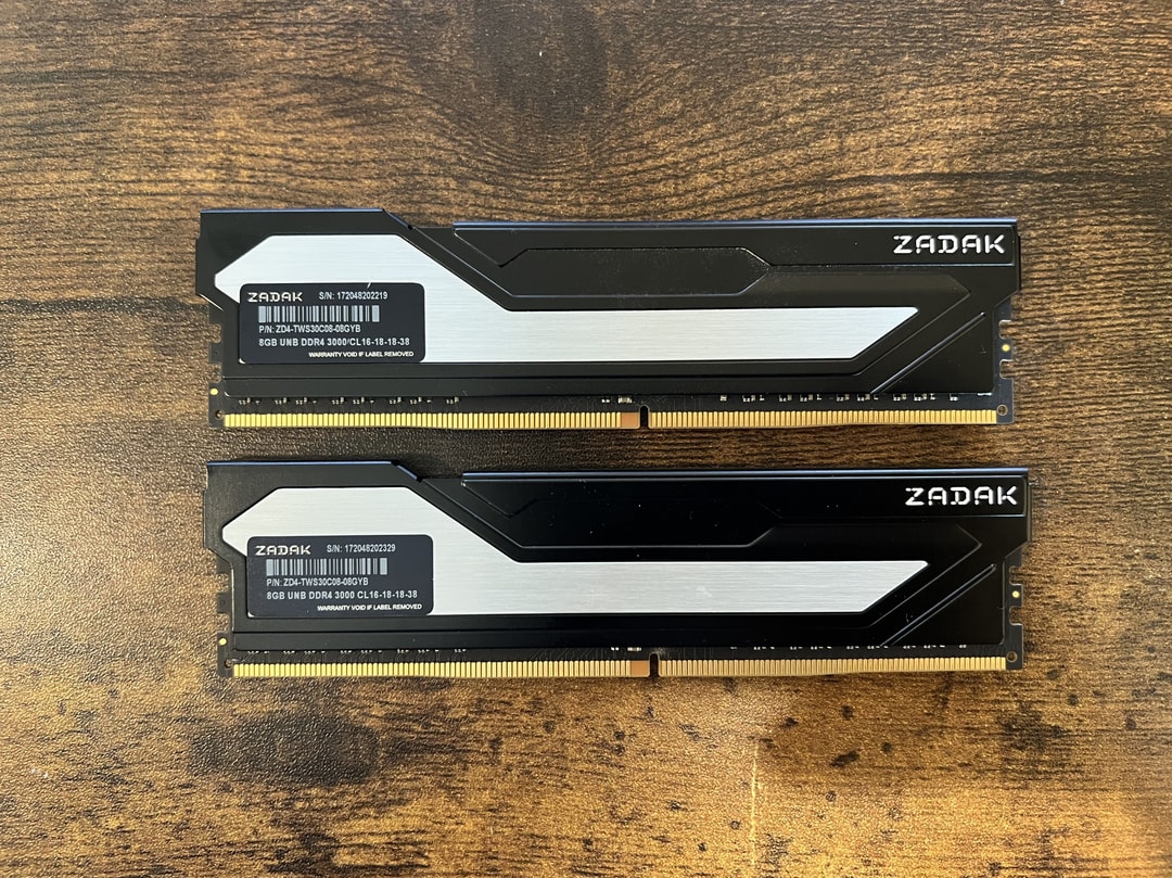 16GB (2x8GB) DDR4-3000 CL16 ZADAK TWIST DDR4 Desktop RAM Memory | Jawa