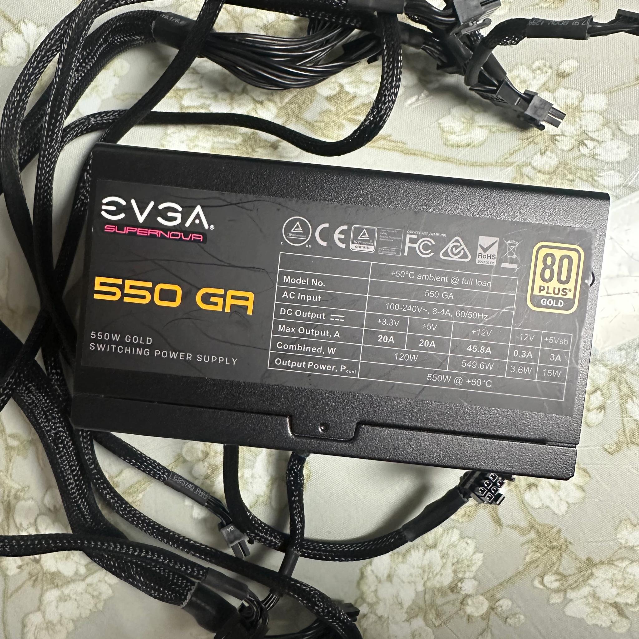 EVGA SuperNOVA 550 GA – 80+ Gold, Fully Modular PSU