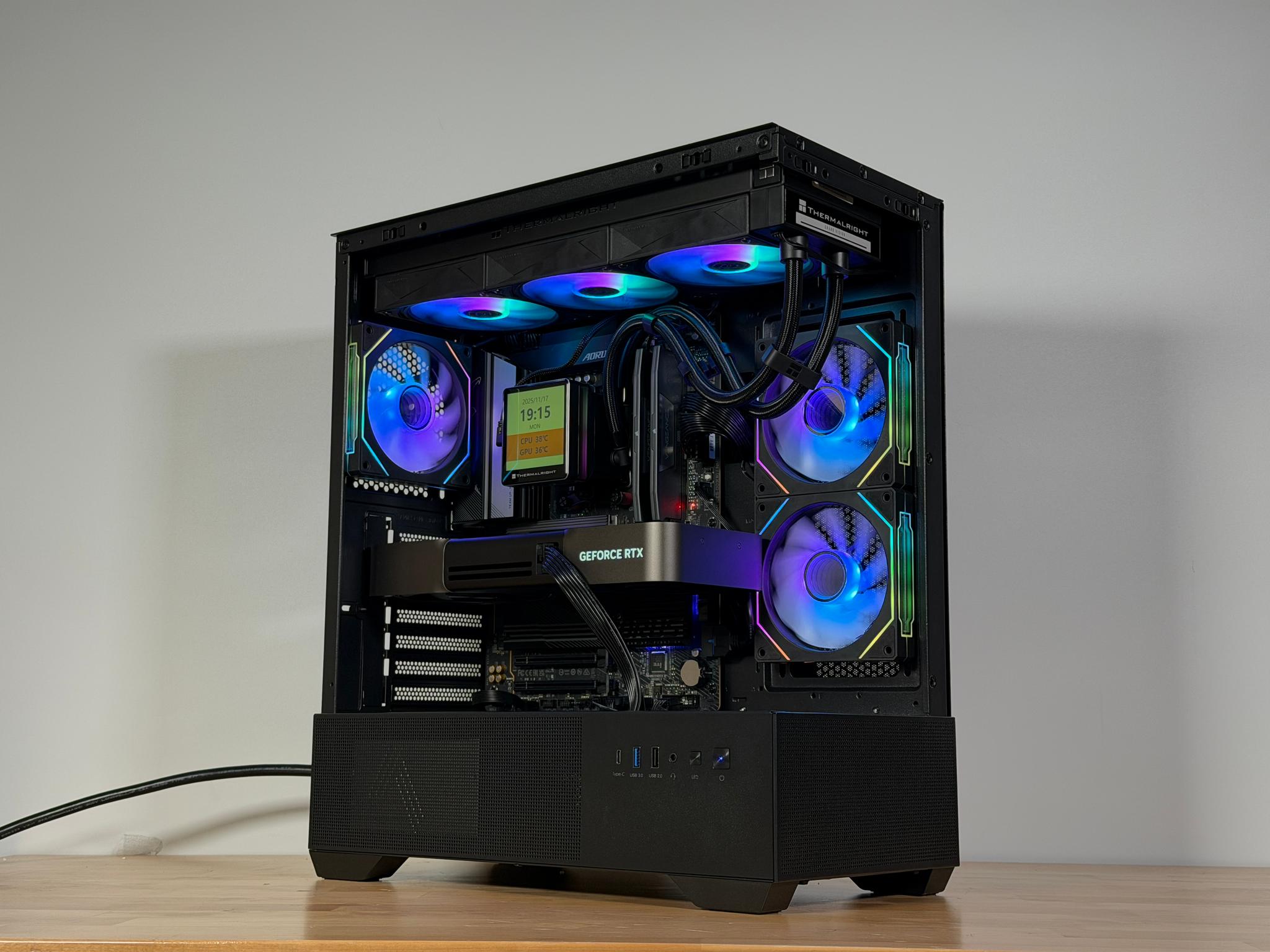 RTX 5090 Ryzen 7 9800x3d Gaming PC 4TB SSD 96GB DDR5
