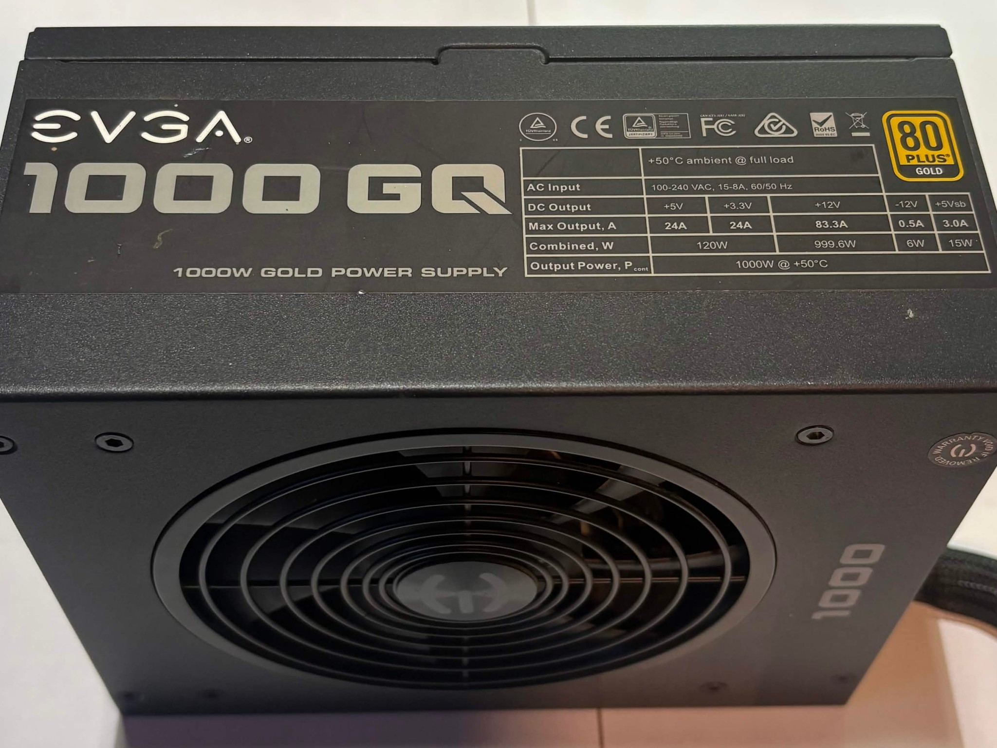 EVGA 1000 GQ | 1000W 80+ Gold Semi-Modular Power Supply