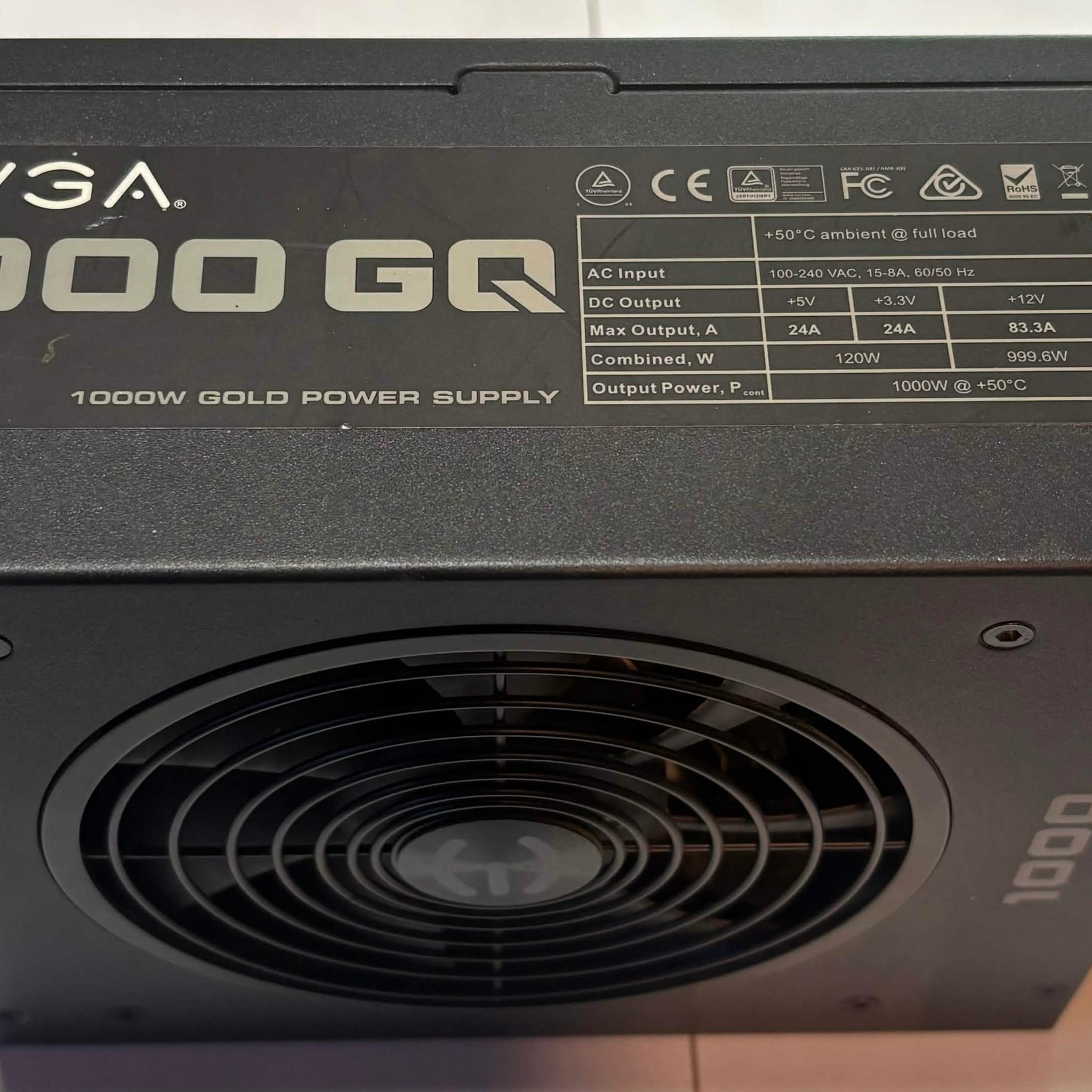 EVGA 1000 GQ | 1000W 80+ Gold Semi-Modular Power Supply