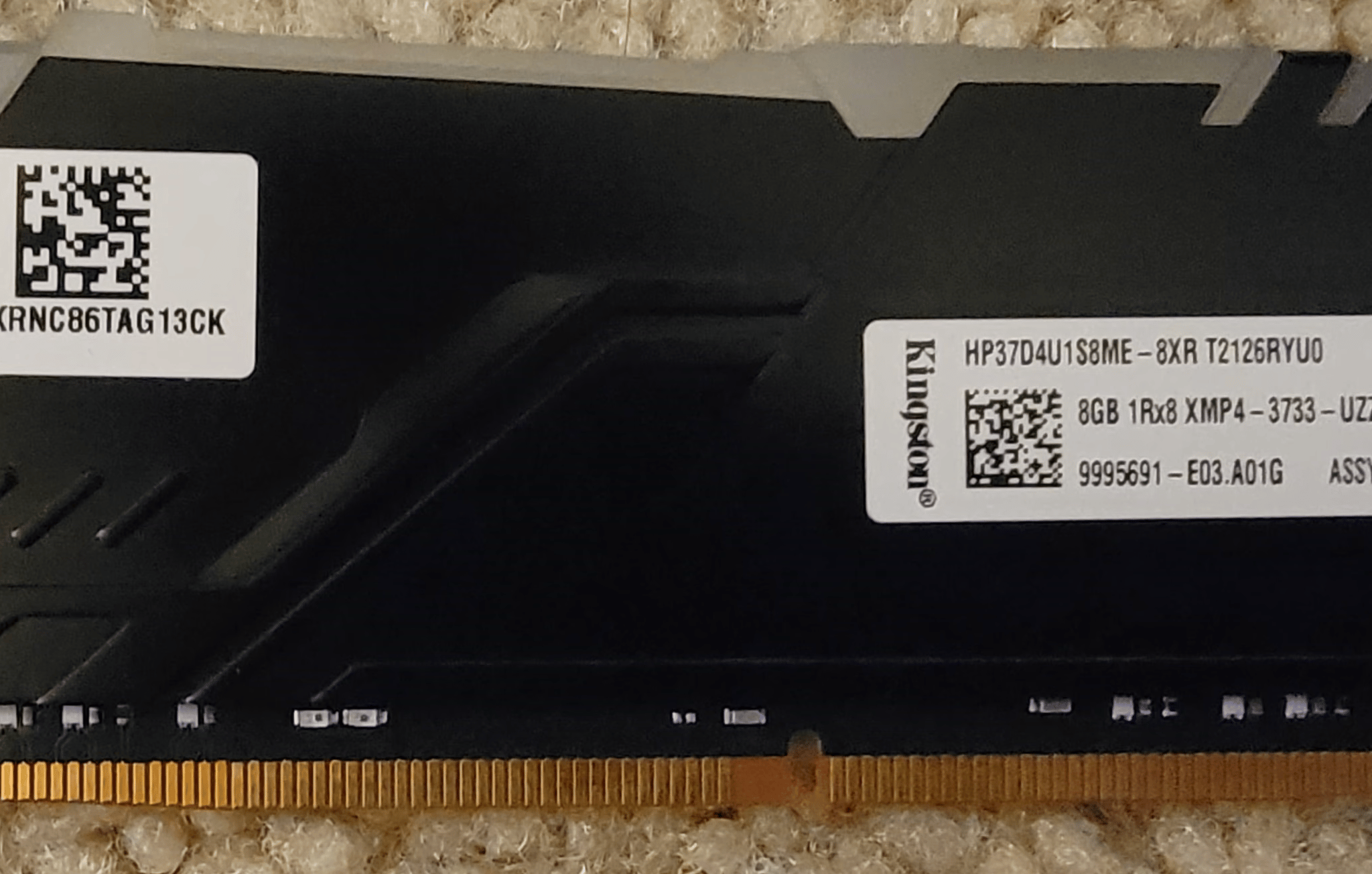 HyperX Fury 8GB 3733 Mhz DDR4 RAM RGB Like New