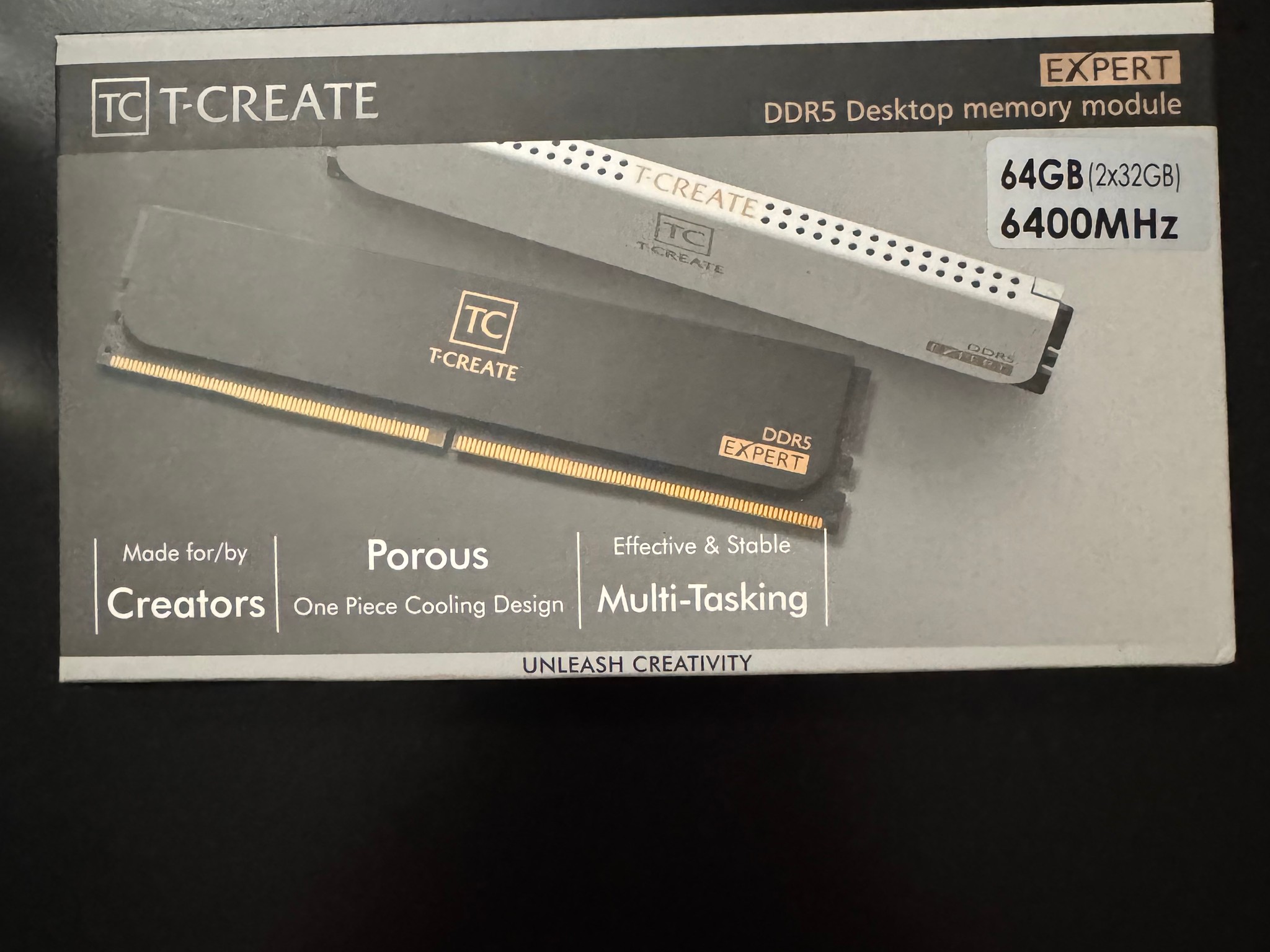 TEAMGROUP T-Create Expert 10L DDR5 RAM 64GB (2 x 32GB) CL34 6400MHz White
