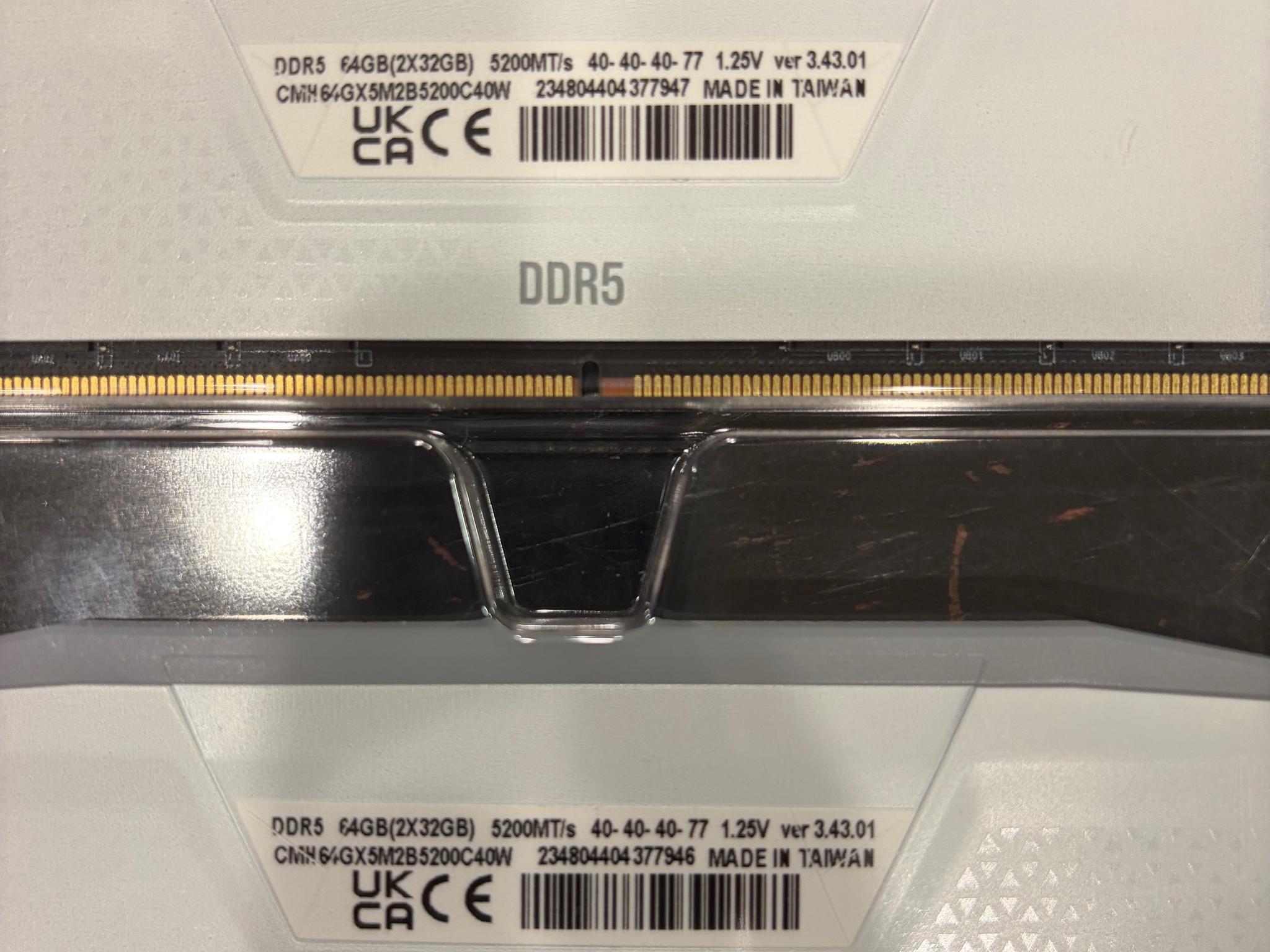 64GB (2 x 32GB) Corsair Vengeance RGB DDR5