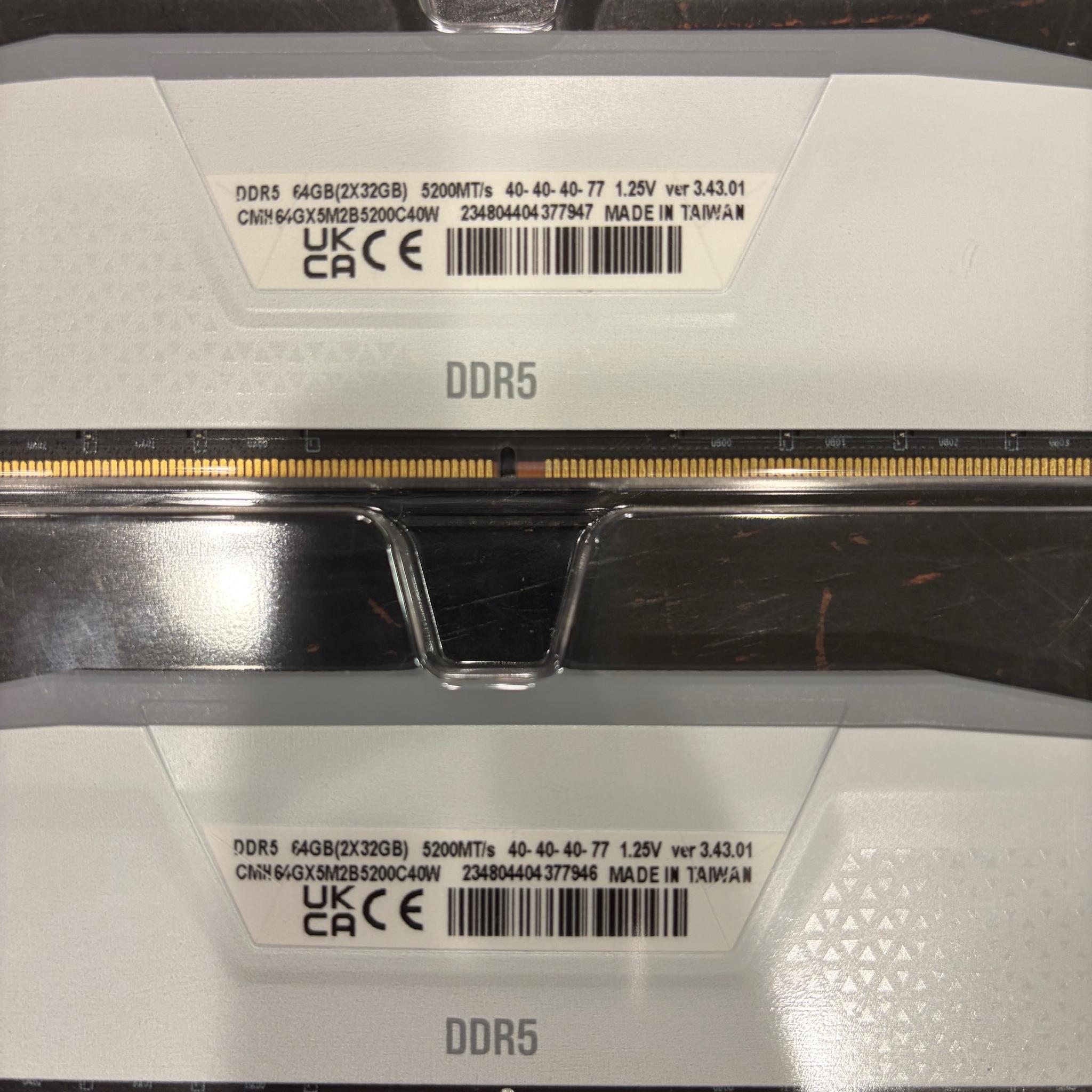 64GB (2 x 32GB) Corsair Vengeance RGB DDR5