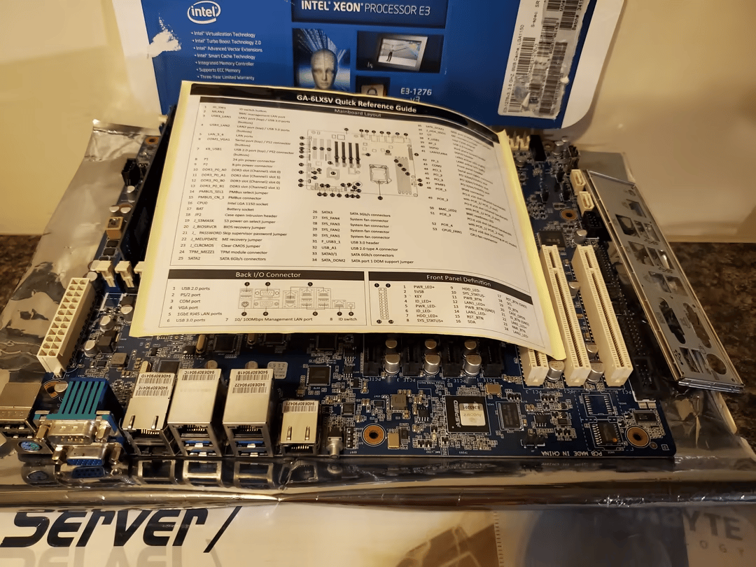Xeon E3-1276 on Gigabyte GA-6LXSV with 16gb ECC Unbuffered COMBO