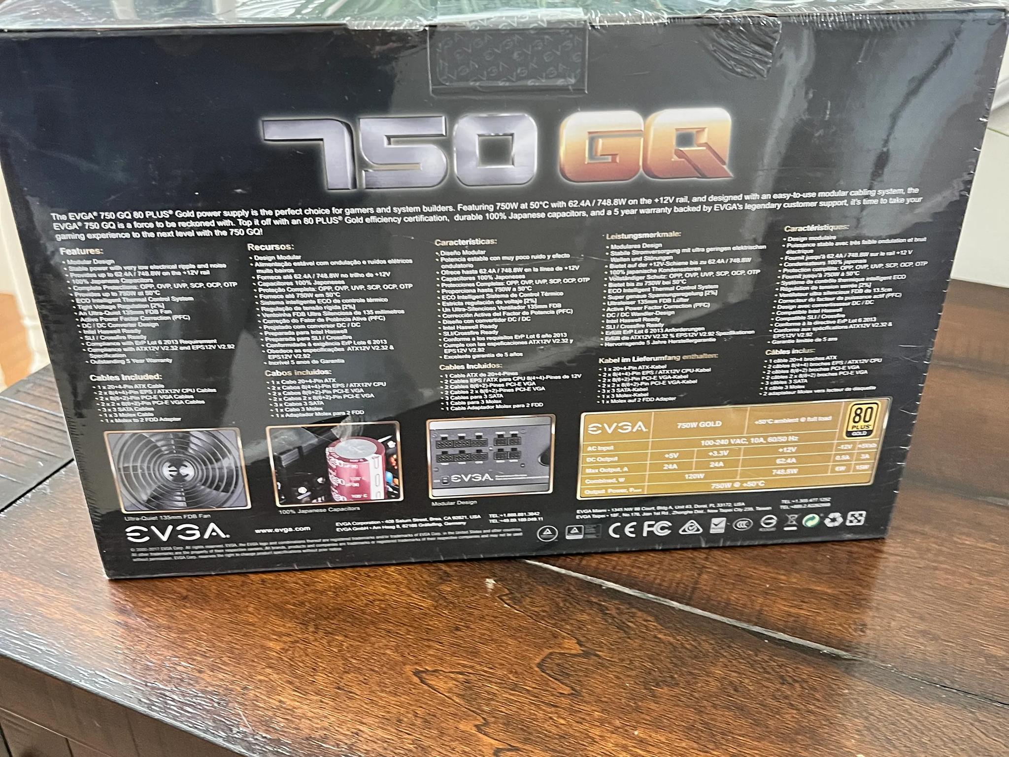 EVGA Supernova 750W 80+ Gold Certified ATX Power Supply