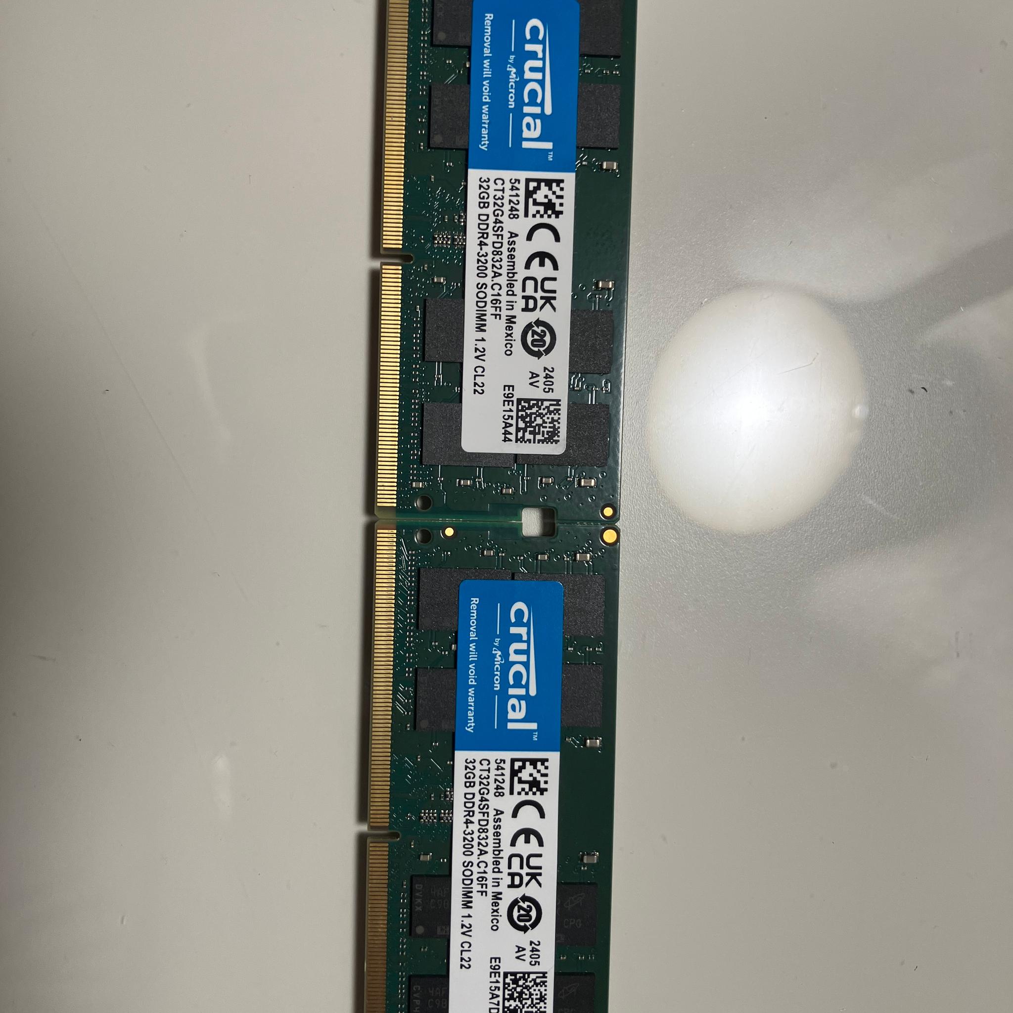 Crucial 2x32gb DDR4-3200 SO-DIMM