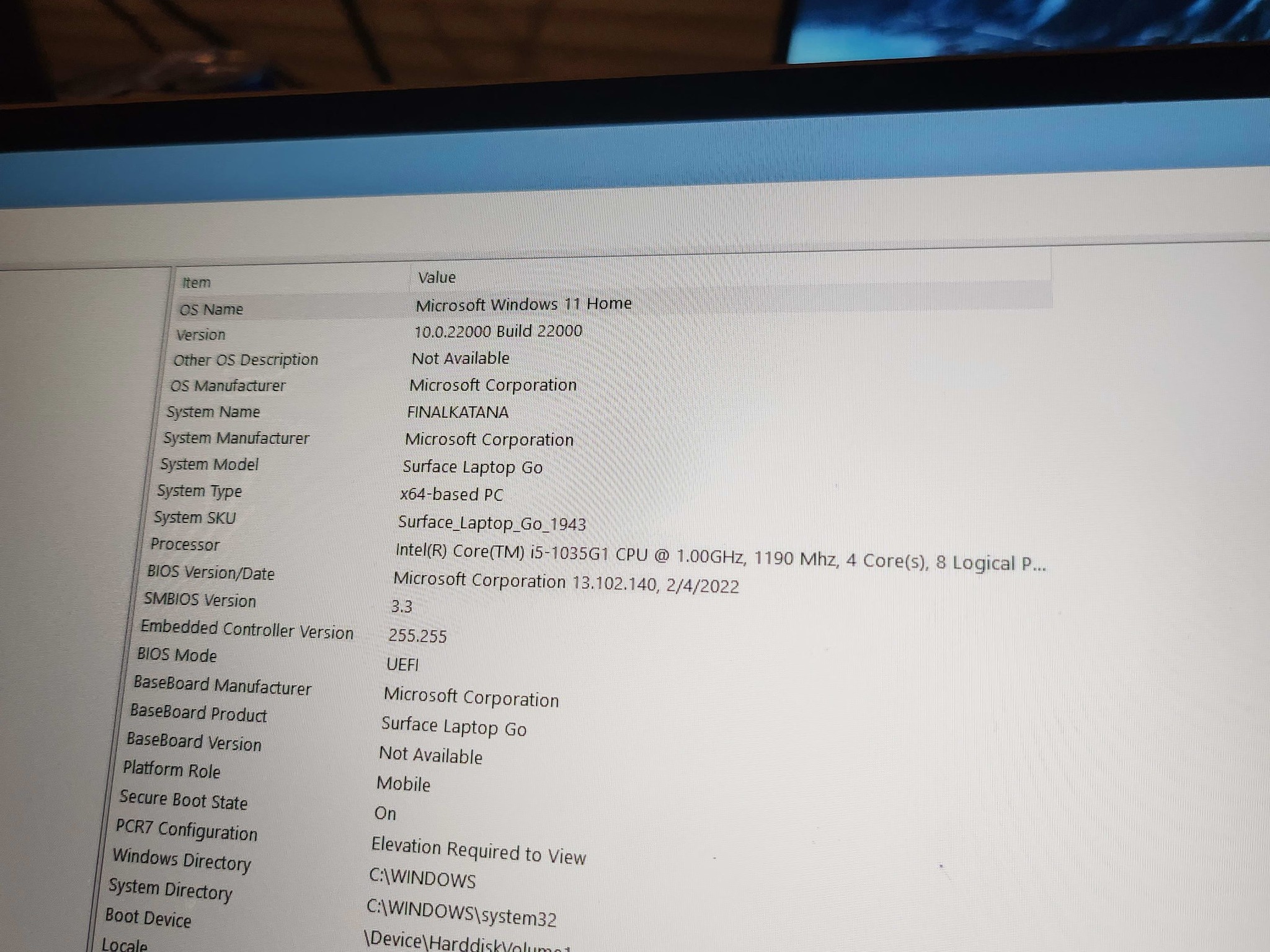Surface Laptop Go 8GB