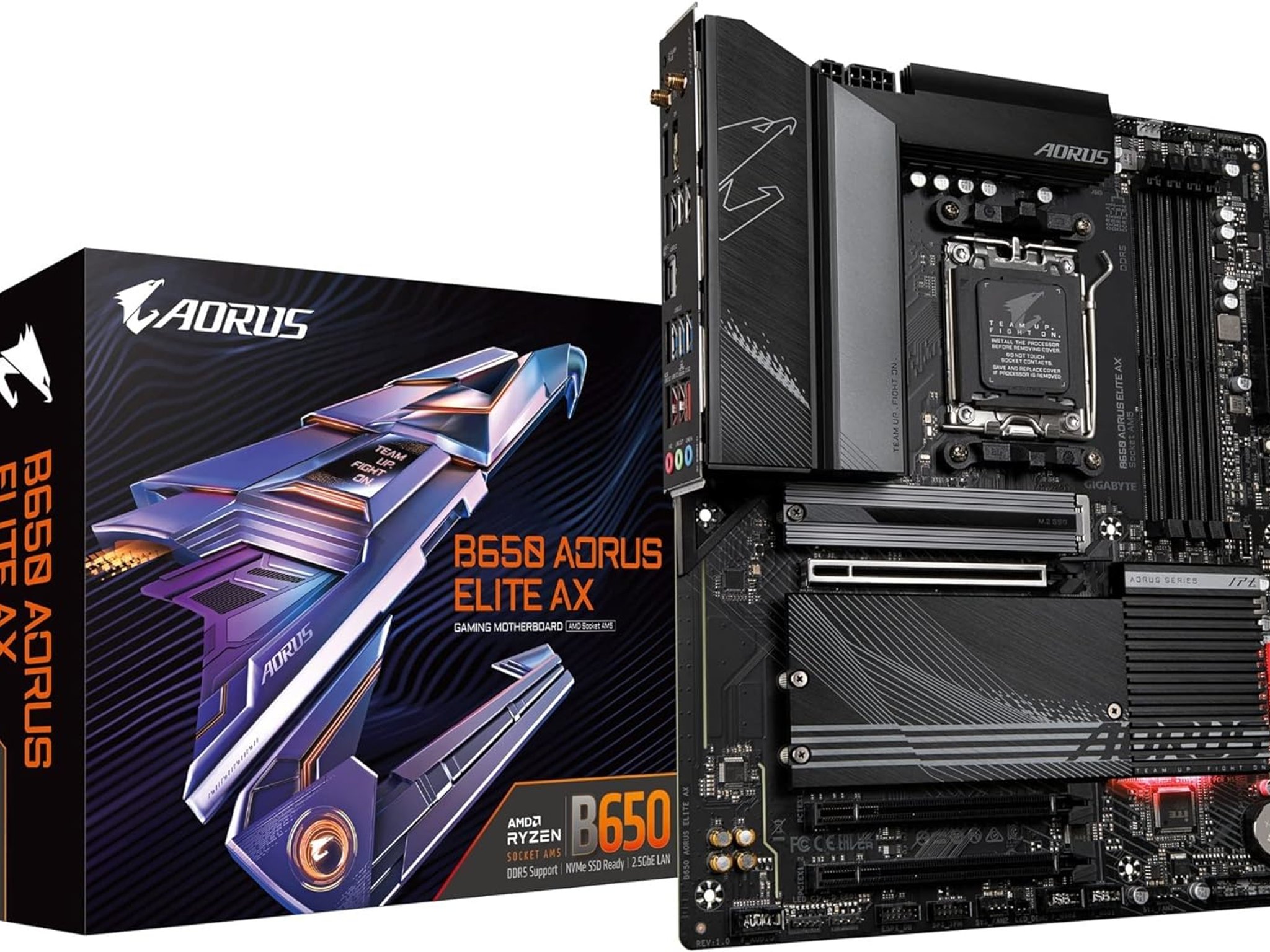 New GIGABYTE B650 AORUS Elite AX AMD B650 ATX Motherboard with DDR5, PCIe 5.0, WiFi 6E