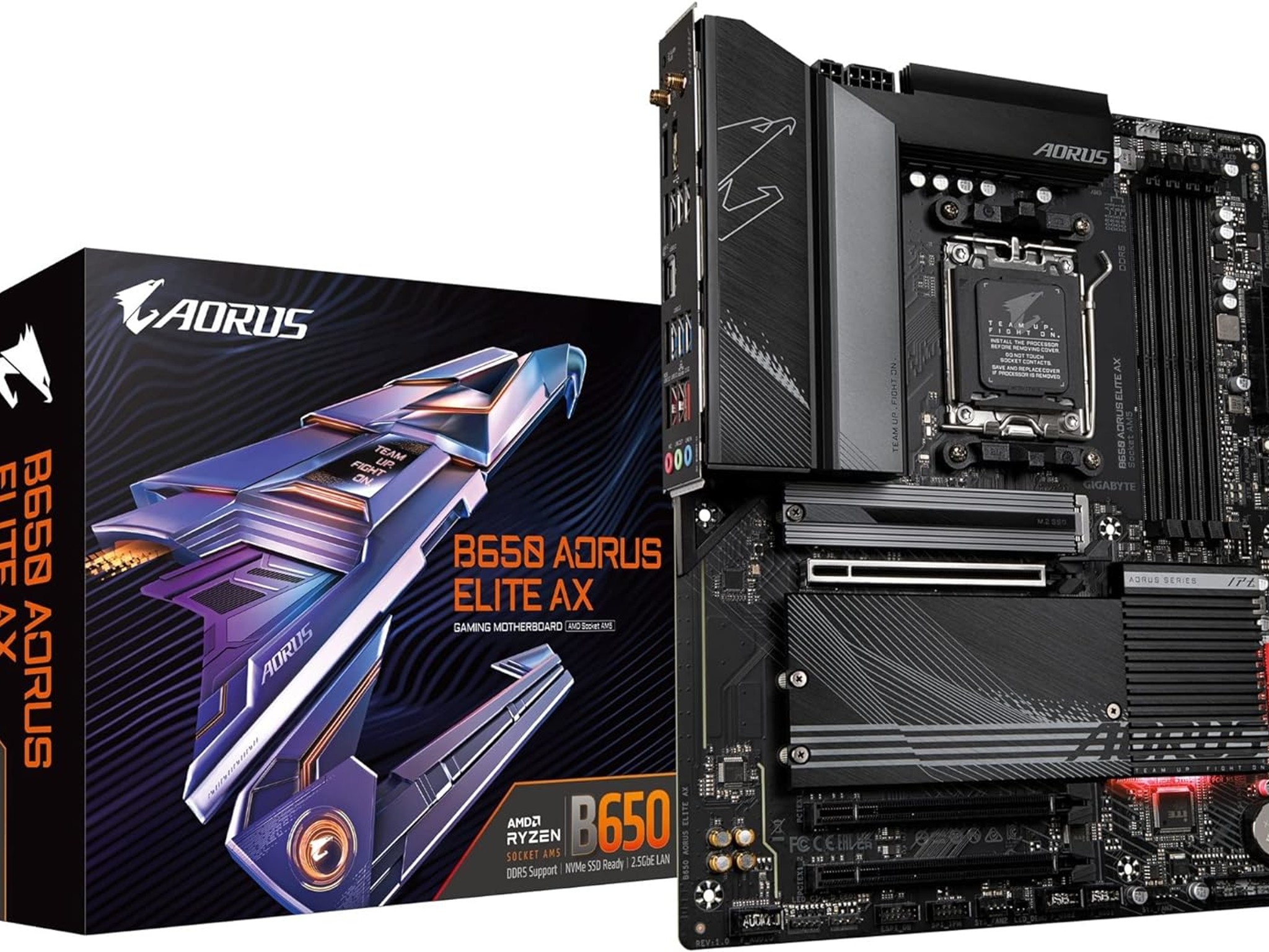 New GIGABYTE B650 AORUS Elite AX AMD B650 ATX Motherboard with DDR5, PCIe 5.0, WiFi 6E