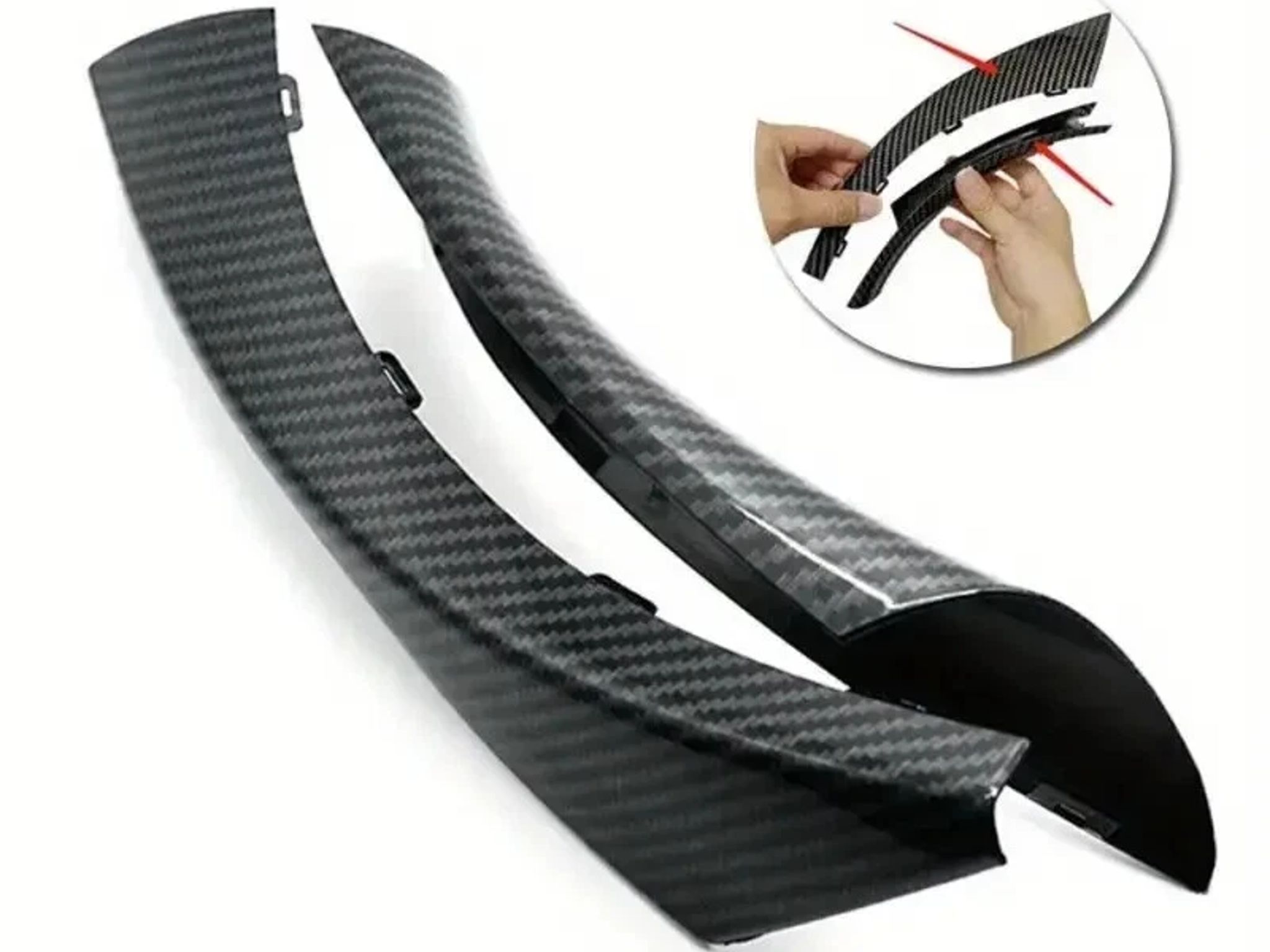 BMW (E90 E91 E92 E93) 2005-2012 Carbon Fiber Pattern Black Inner Door left side