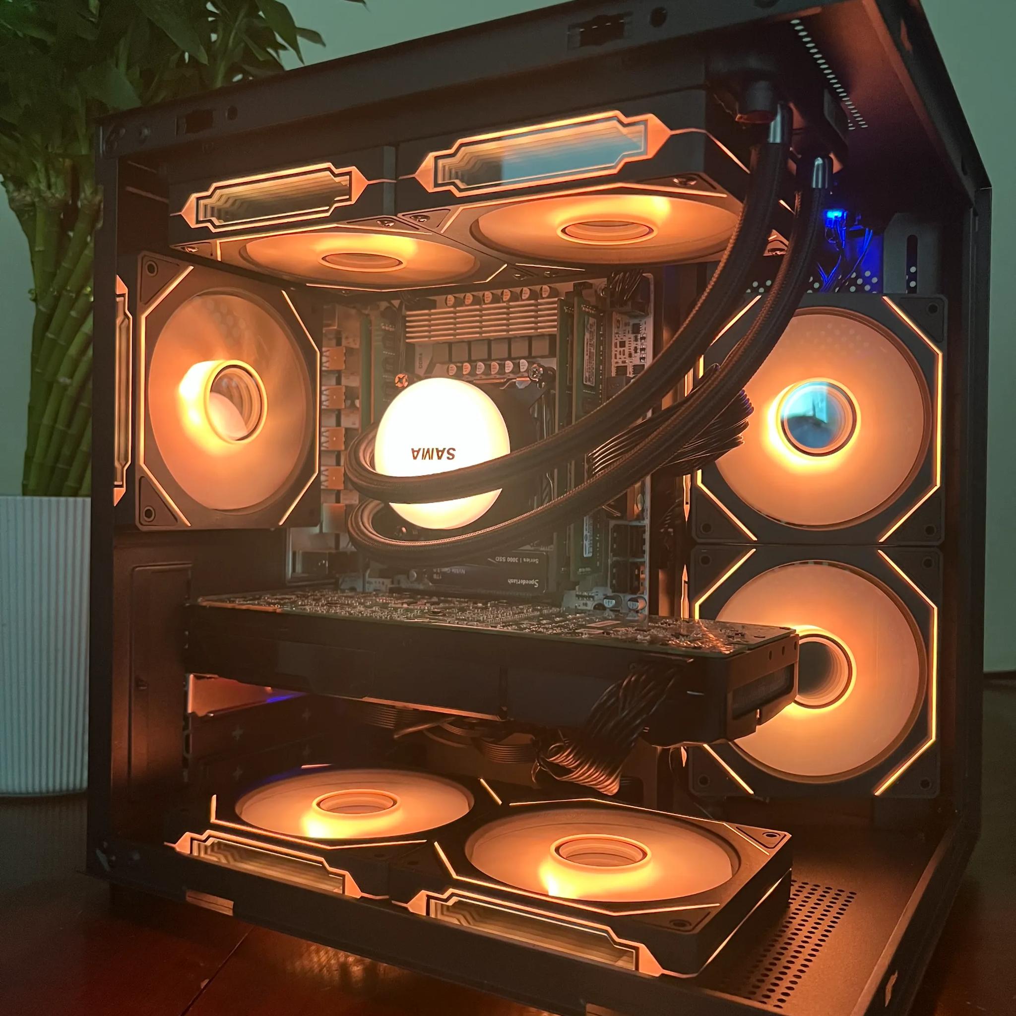 Water Cooled Intel 10 Core Gaming PC GTX 1080 1tb NVME SSD 32GB RAM WIFi WINDOWS 11 Pro