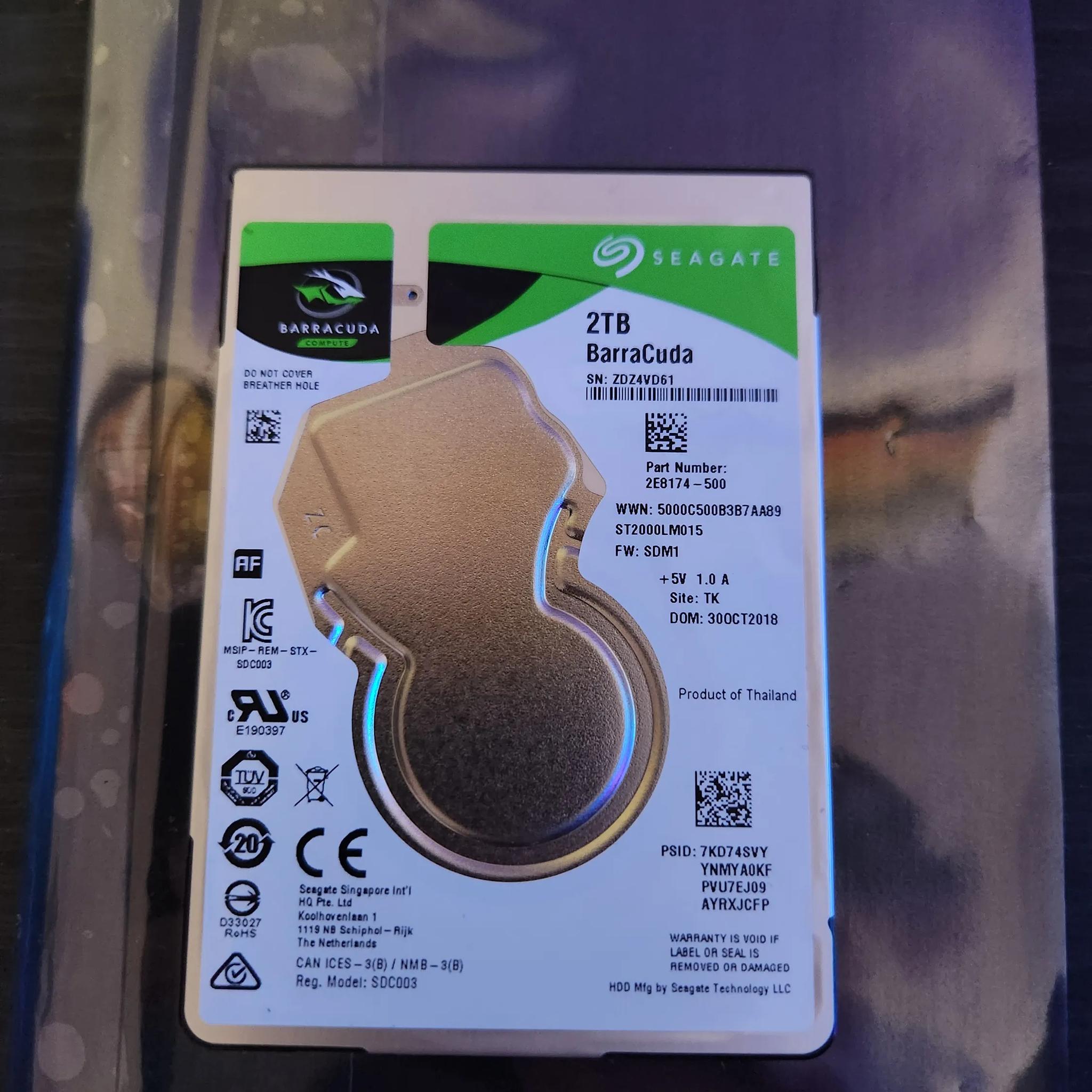 Seagate BarraCuda 2 TB 2.5" 5400 RPM Internal Hard Drive