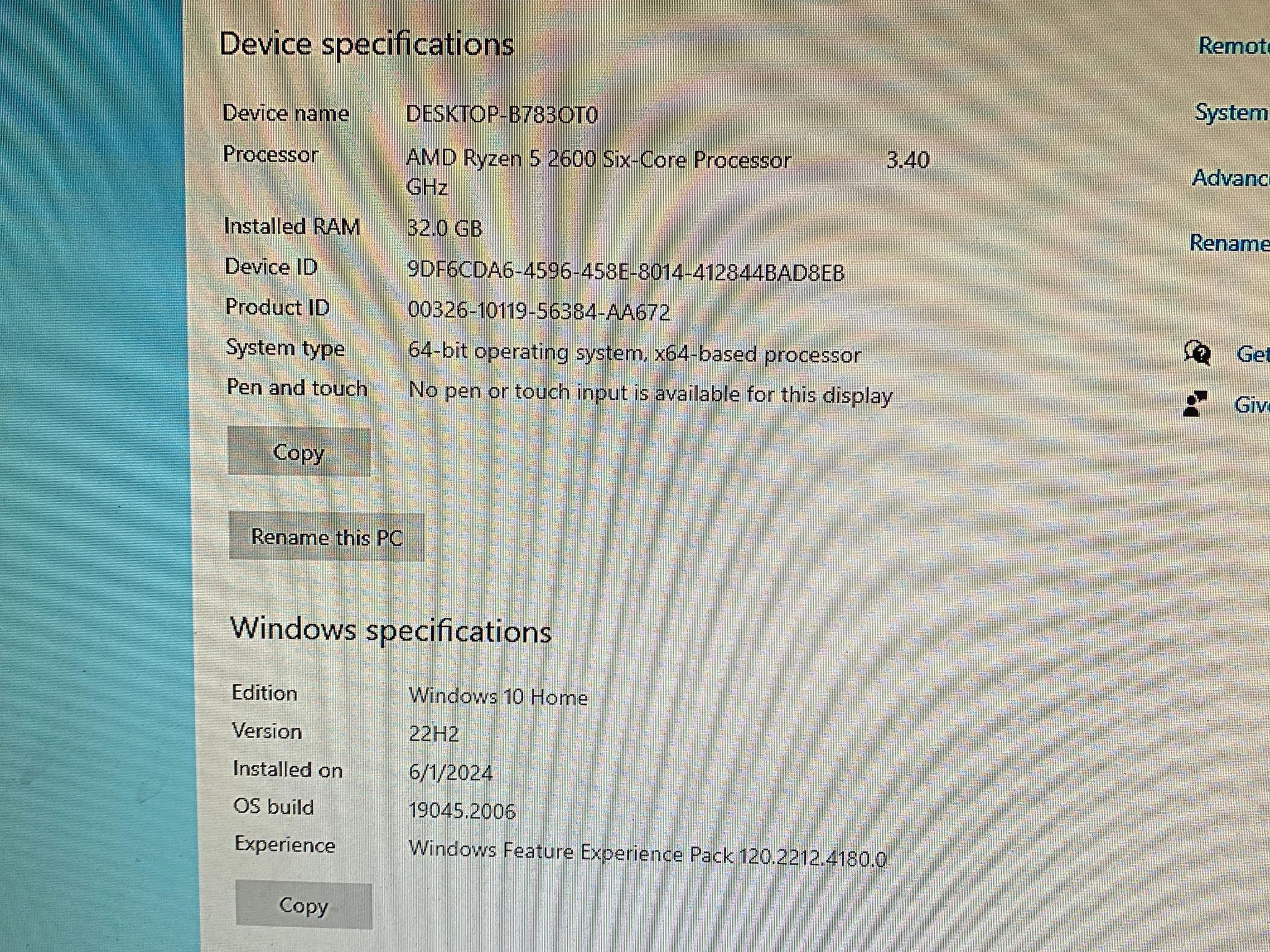 AMD Ryzen 5 2600, 32GB RAM, 512GB NVME + 2TB HDD,  RX 5600 XT 6GB