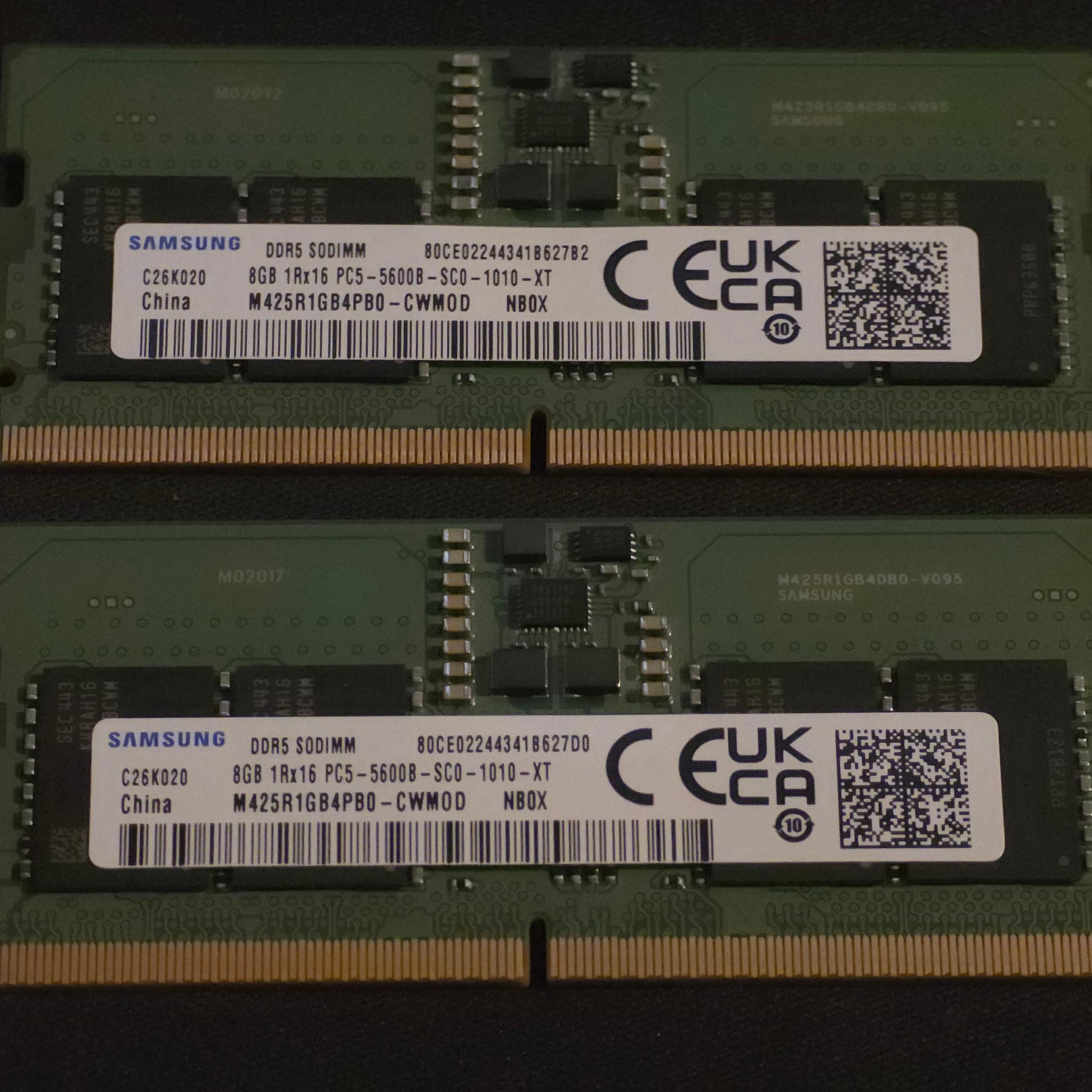 Samsung 16GB DDR5 3600MT/s "3600MHZ" (2X8GB)